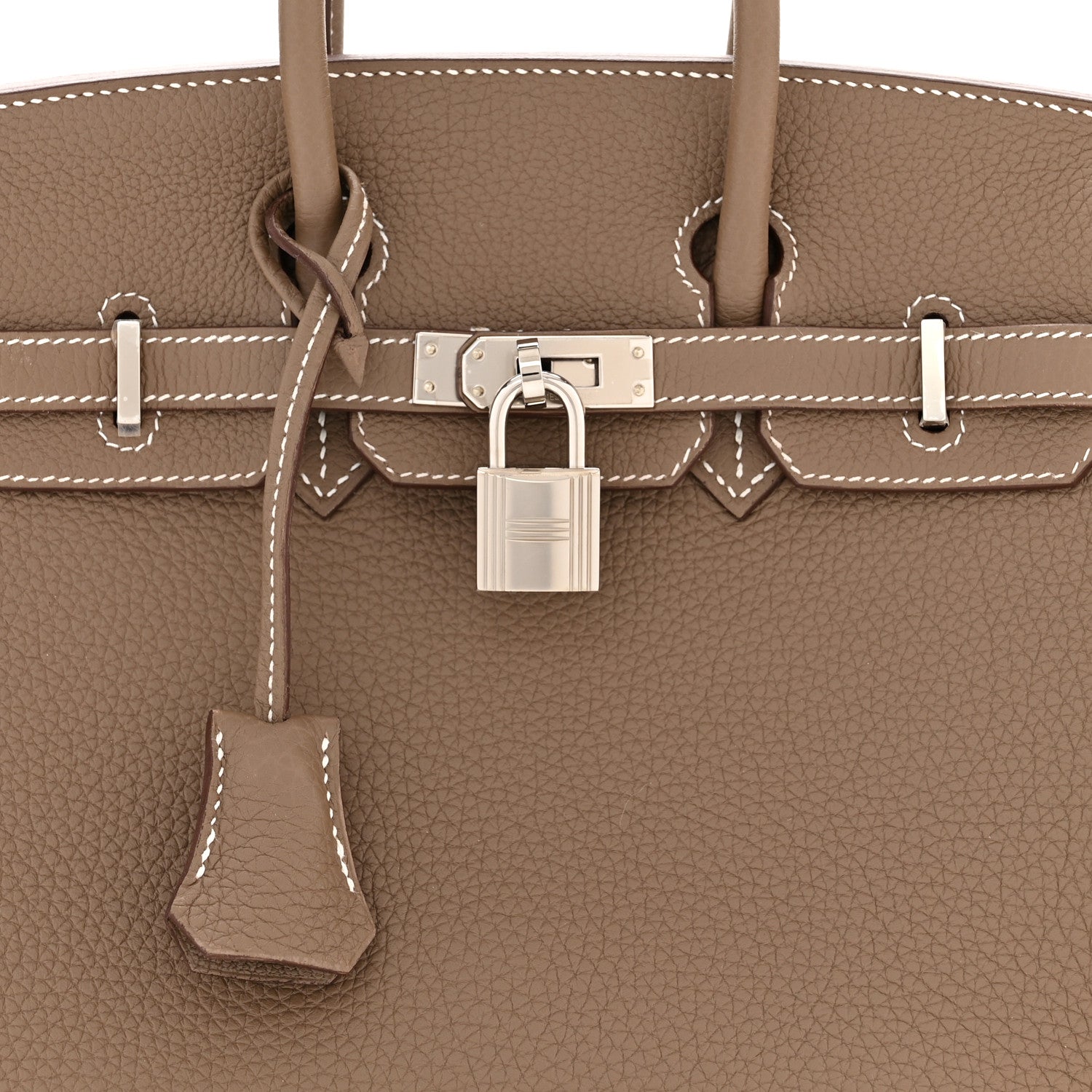 HERMES BIRKIN 25 ETOUPE TOGO SILVER HARDWARE