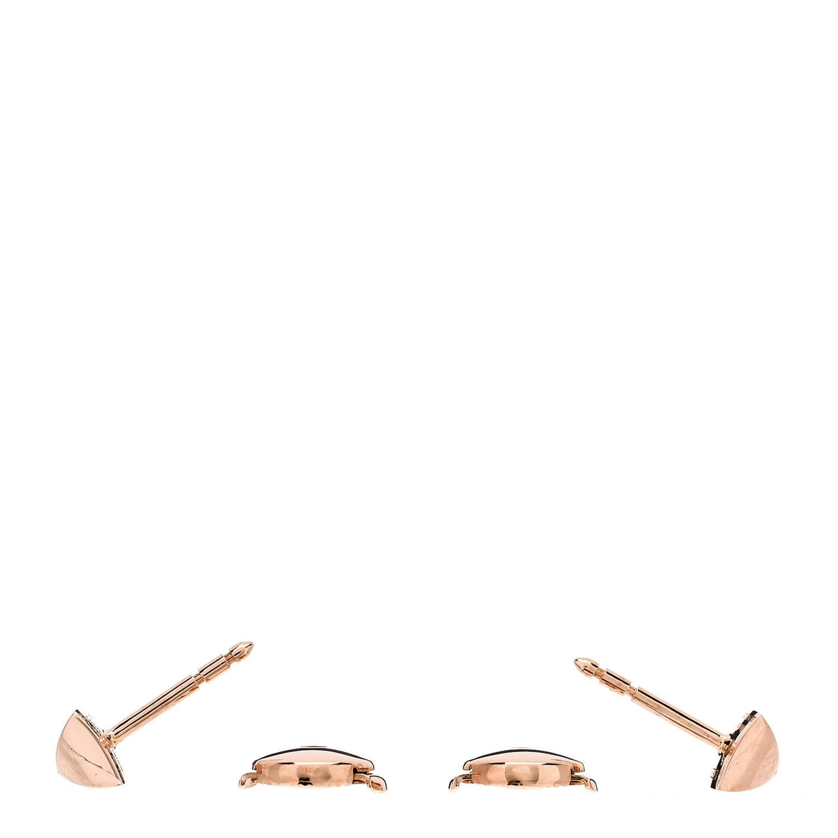 エルメス クルードゥH ピアス 18K ローズゴールド HERMES CLOU D'H EARRINGS 18K ROSE GOLD