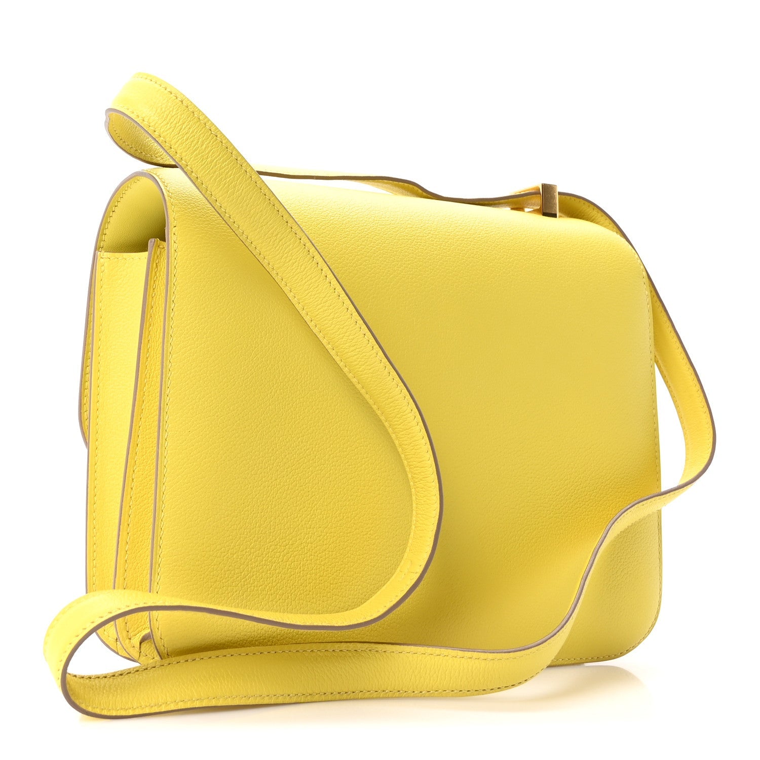 エルメス コンスタンス 24 Lime エバーカラー ゴールド金具 HERMES CONSTANCE 24 LIME EVERCOLOR GOLD HARDWARE