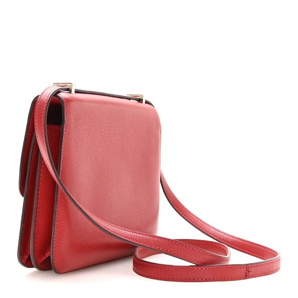エルメス ミニコンスタンス 18 Rouge Piment シェーブルミゾール シルバー金具 HERMES MINI CONSTANCE 18 ROUGE PIMENT CHEVRE MYSORE SILVER HARDWARE