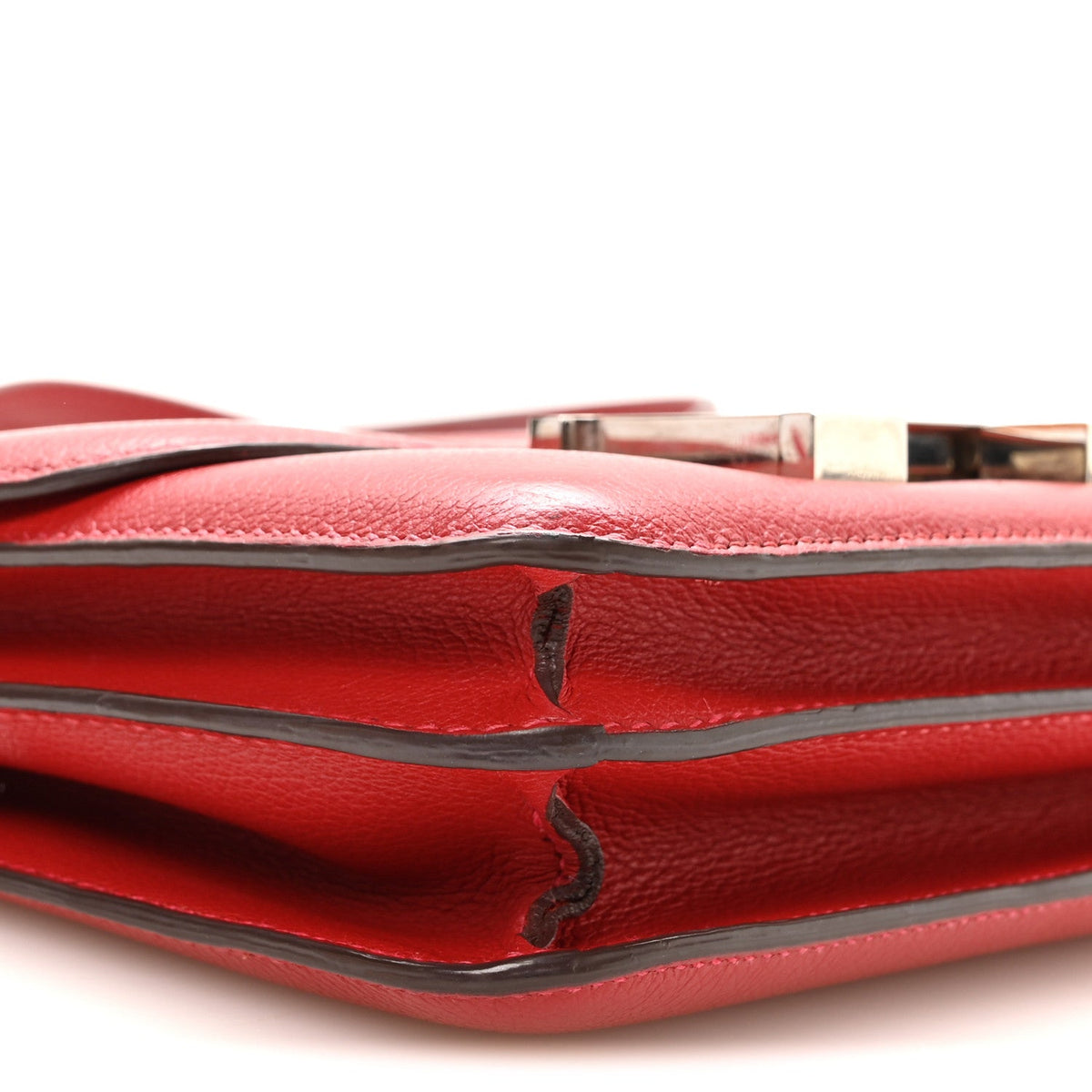 エルメス ミニコンスタンス 18 Rouge Piment シェーブルミゾール シルバー金具 HERMES MINI CONSTANCE 18 ROUGE PIMENT CHEVRE MYSORE SILVER HARDWARE