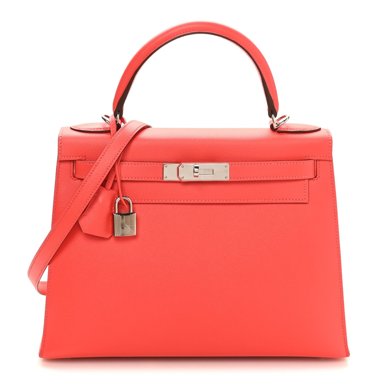 エルメス ケリー 28 外縫い Rose Jaipur エプソン シルバー金具 HERMES
