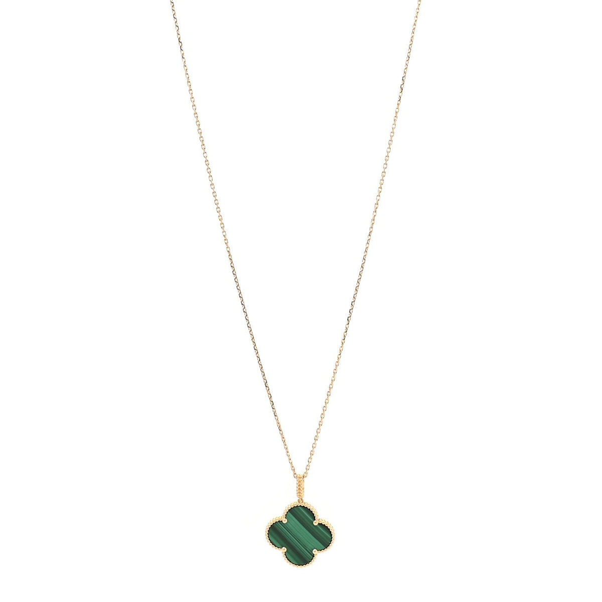 ヴァンクリーフ＆アーペル マジックアルハンブラ ペンダントネックレス マラカイト 18K イエローゴールド VAN CLEEF & ARPELS MAGIC ALHAMBRA PENDANT NECKLACE MALACHITE 18K YELLOW GOLD
