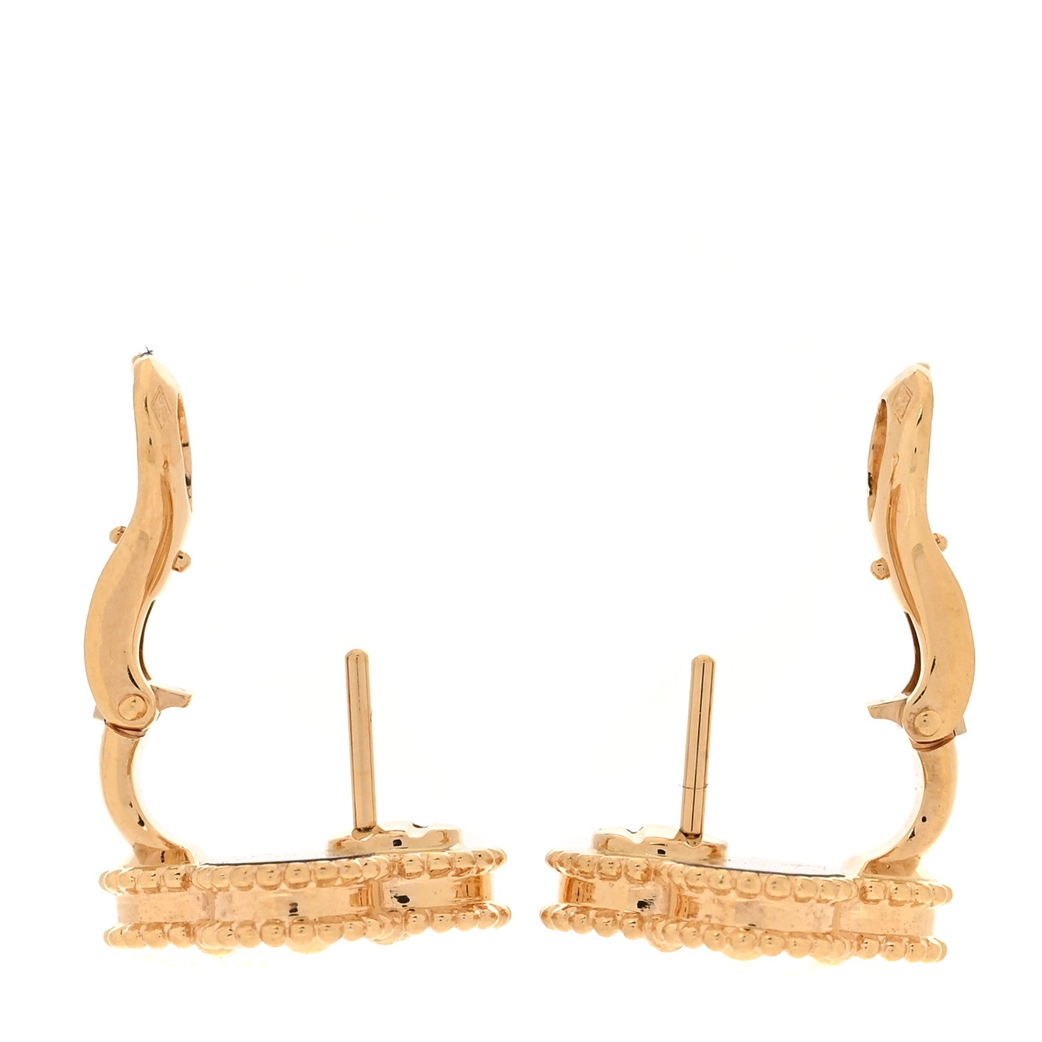 ヴァンクリーフ＆アーペル ヴィンテージアルハンブラ ピアス ギョーシェ 18K イエローゴールド VAN CLEEF & ARPELS VINTAGE ALHAMBRA EARRINGS GUILLOCHÉ 18K YELLOW GOLD