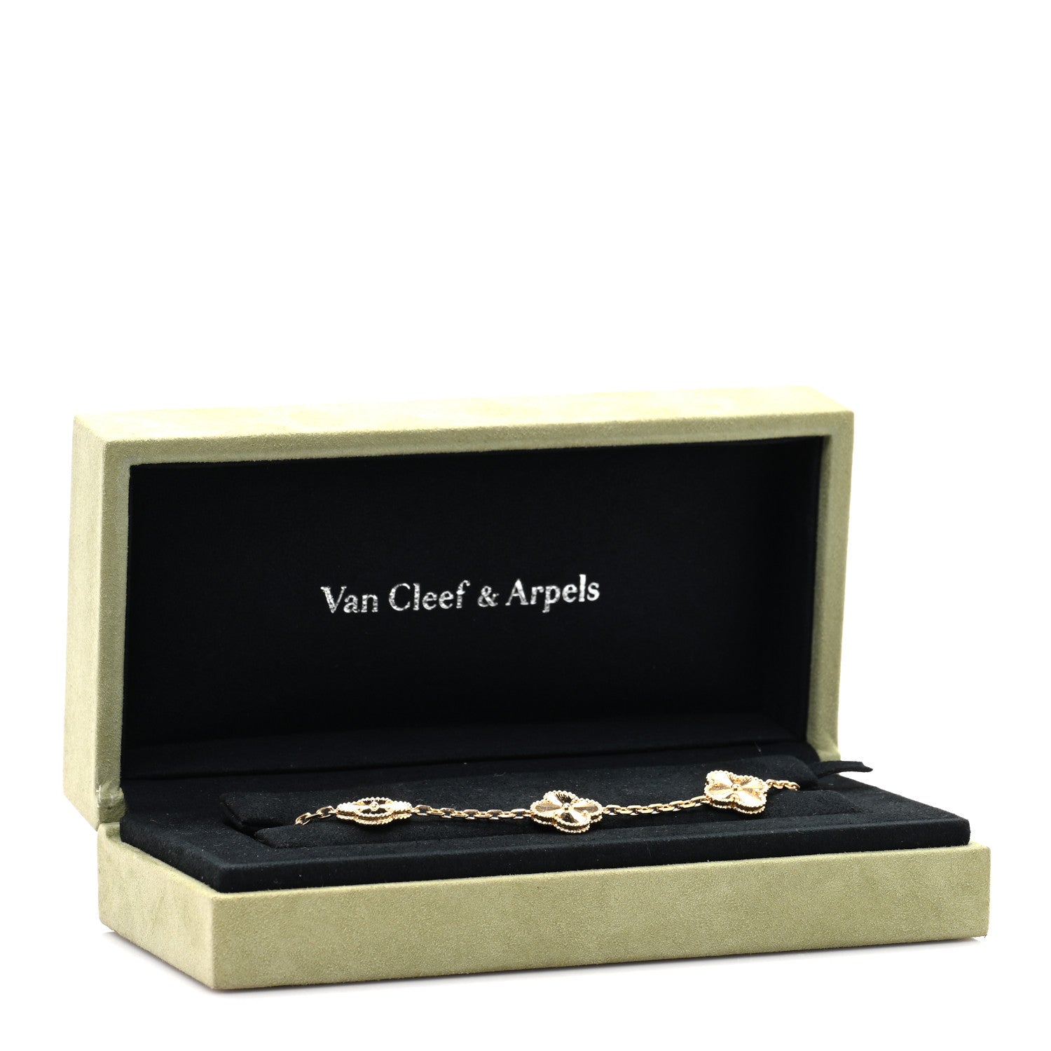 ヴァンクリーフ＆アーペル ヴィンテージアルハンブラ 5モチーフ ブレスレット ギョーシェ 18K イエローゴールド VAN CLEEF & ARPELS VINTAGE ALHAMBRA 5 MOTIFS BRACELET GUILLOCHÉ 18K YELLOW GOLD