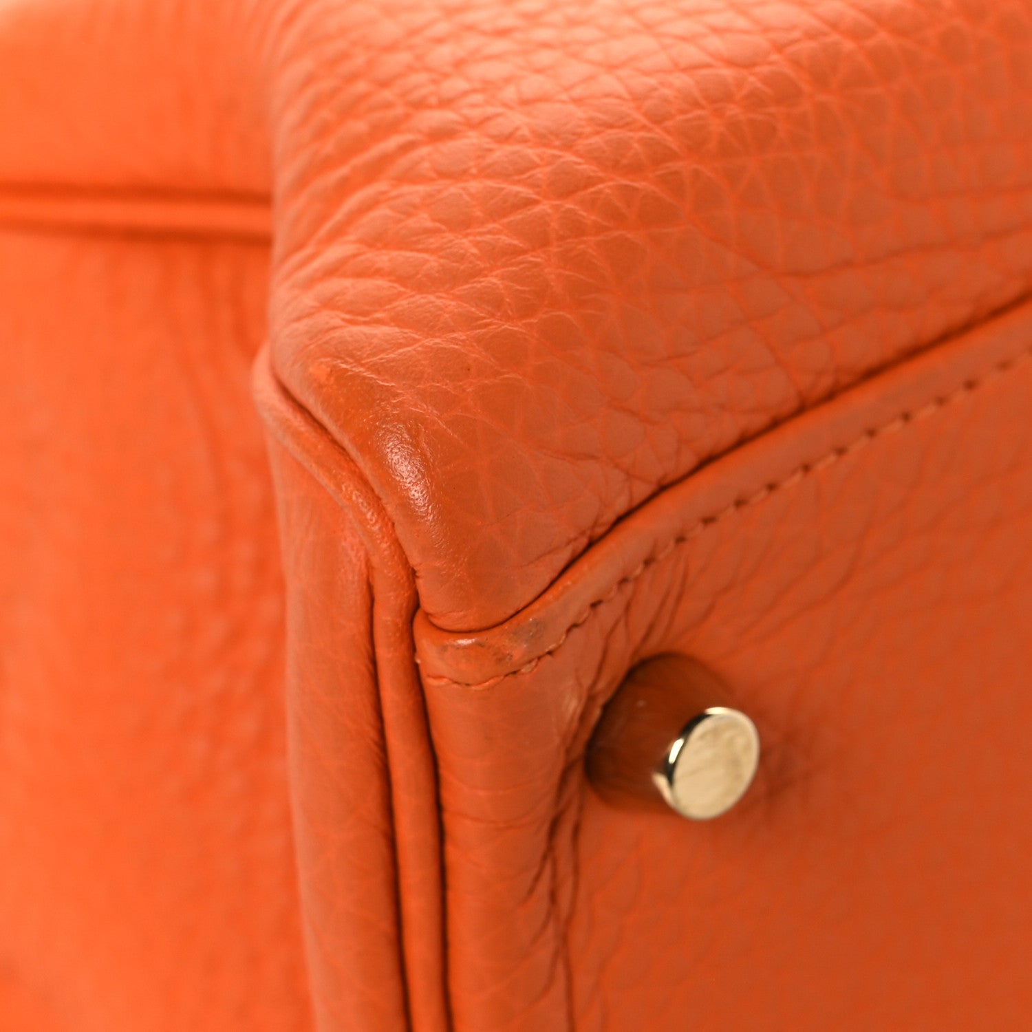 HERMES KELLY 35 RETOURNE ORANGE TAURILLON CLEMENCE GOLD HARDWARE