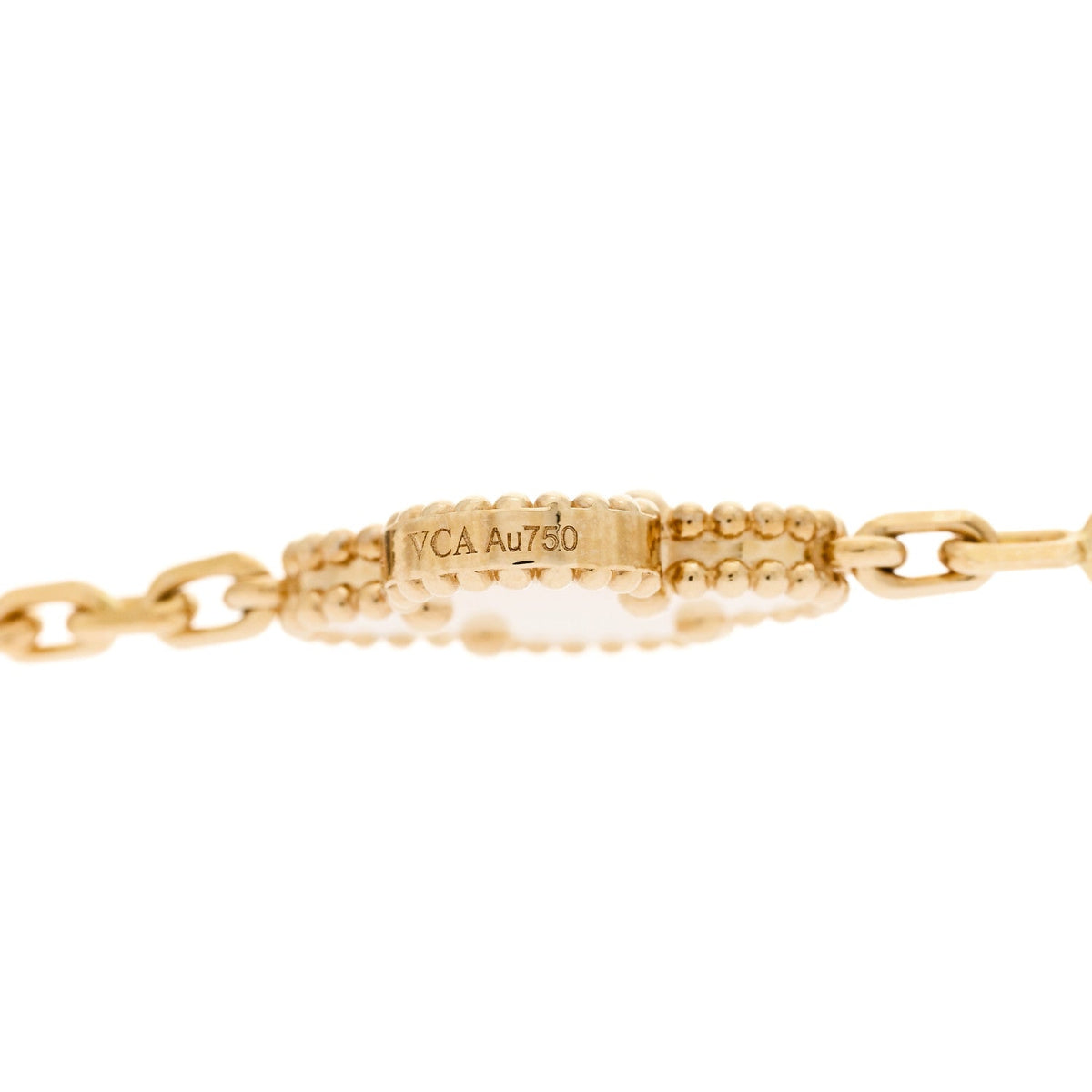 Van Cleef & Arpels Vintage Alhambra 10-Motif Necklace Mother-of-Pearl 18K Yellow Gold
