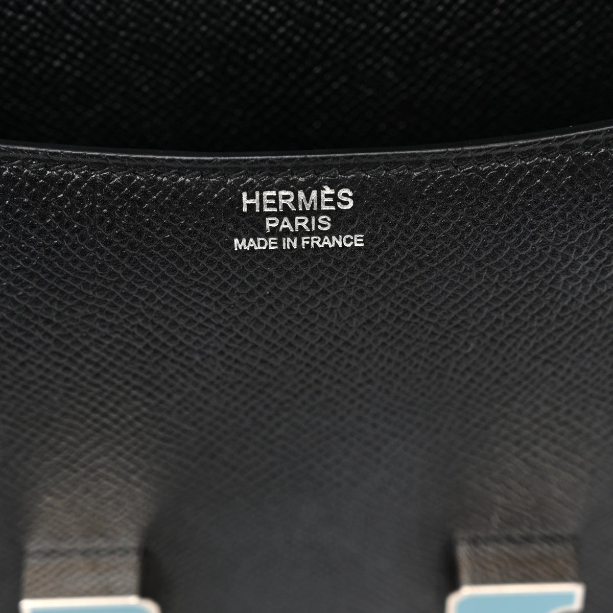エルメス コンスタンス 24 Black Bleu Saint Cyr エプソン ブルーエナメル金具 HERMES CONSTANCE 24 BLACK BLEU SAINT CYR EPSOM
