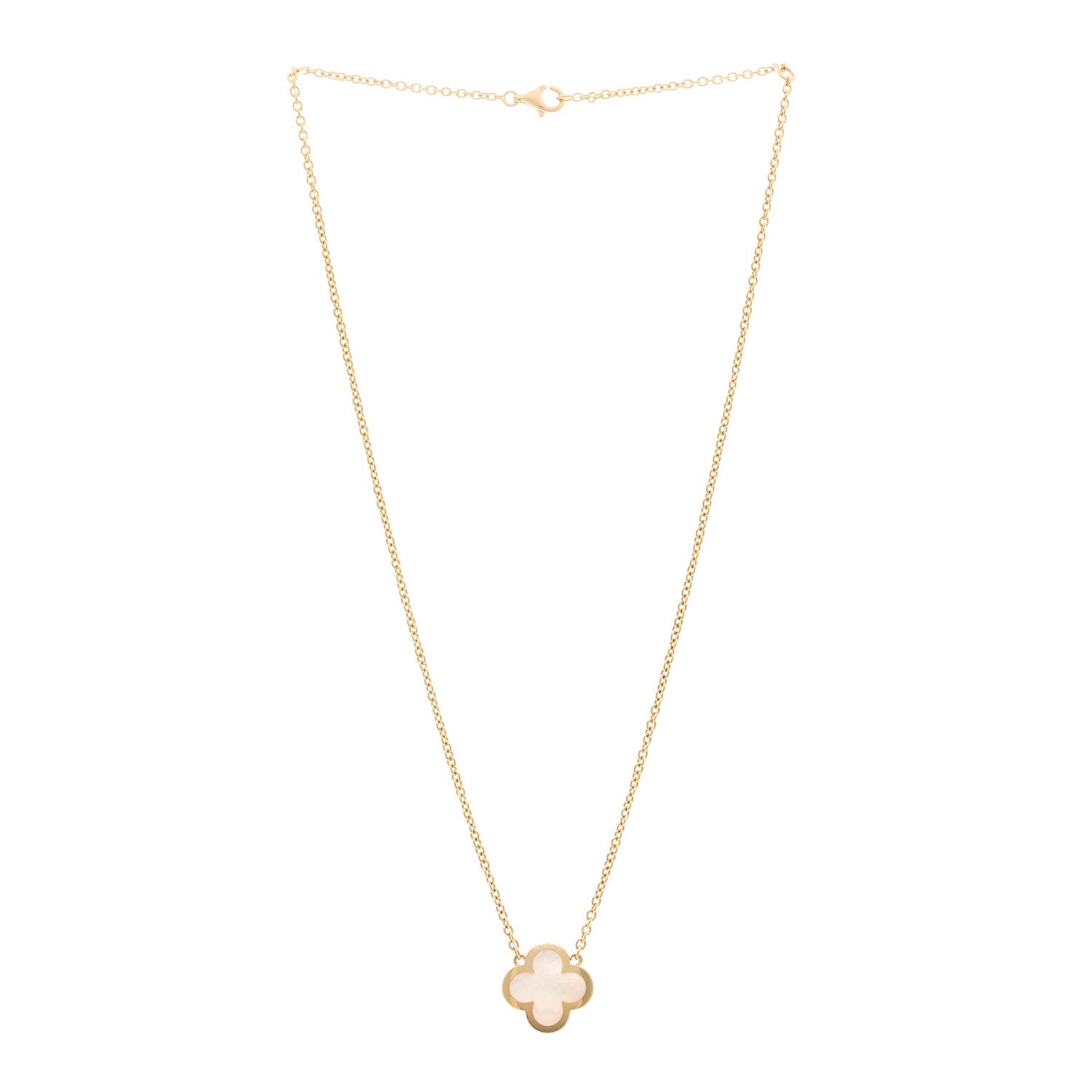 ヴァンクリーフ＆アーペル ピュアアルハンブラ ペンダントネックレス マザーオブパール 18K イエローゴールド VAN CLEEF & ARPELS PURE ALHAMBRA PENDANT NECKLACE MOTHER OF PEARL 18K YELLOW GOLD