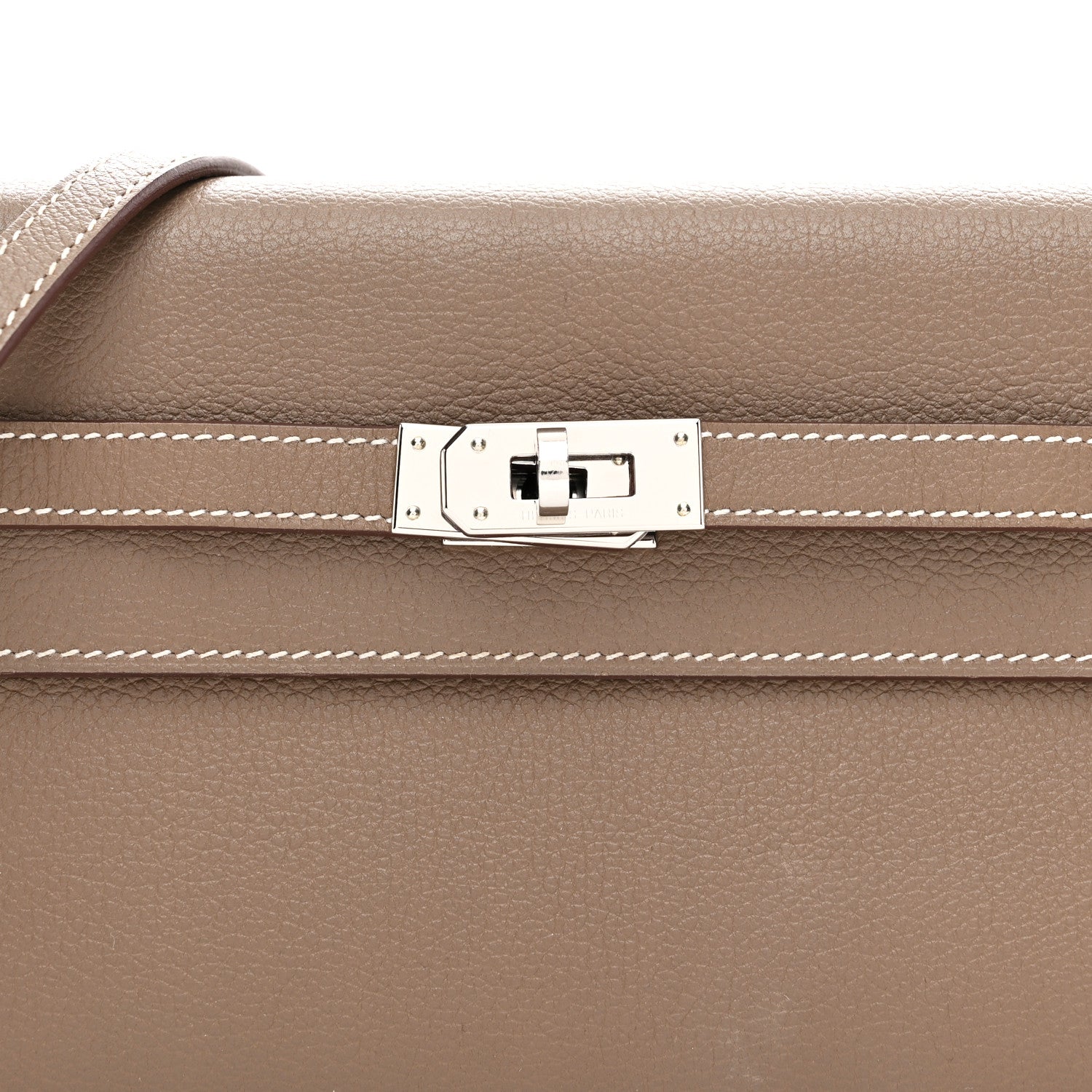 HERMES KELLY TO GO WALLET ETOUPE EVERCOLOR SILVER HARDWARE