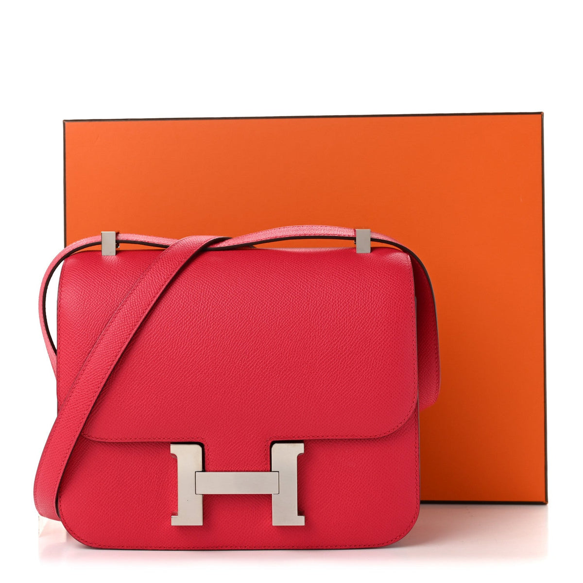 エルメス コンスタンス 24 Rose Extreme エプソン シルバー金具 HERMES CONSTANCE 24 ROSE EXTREME EPSOM SILVER HARDWARE