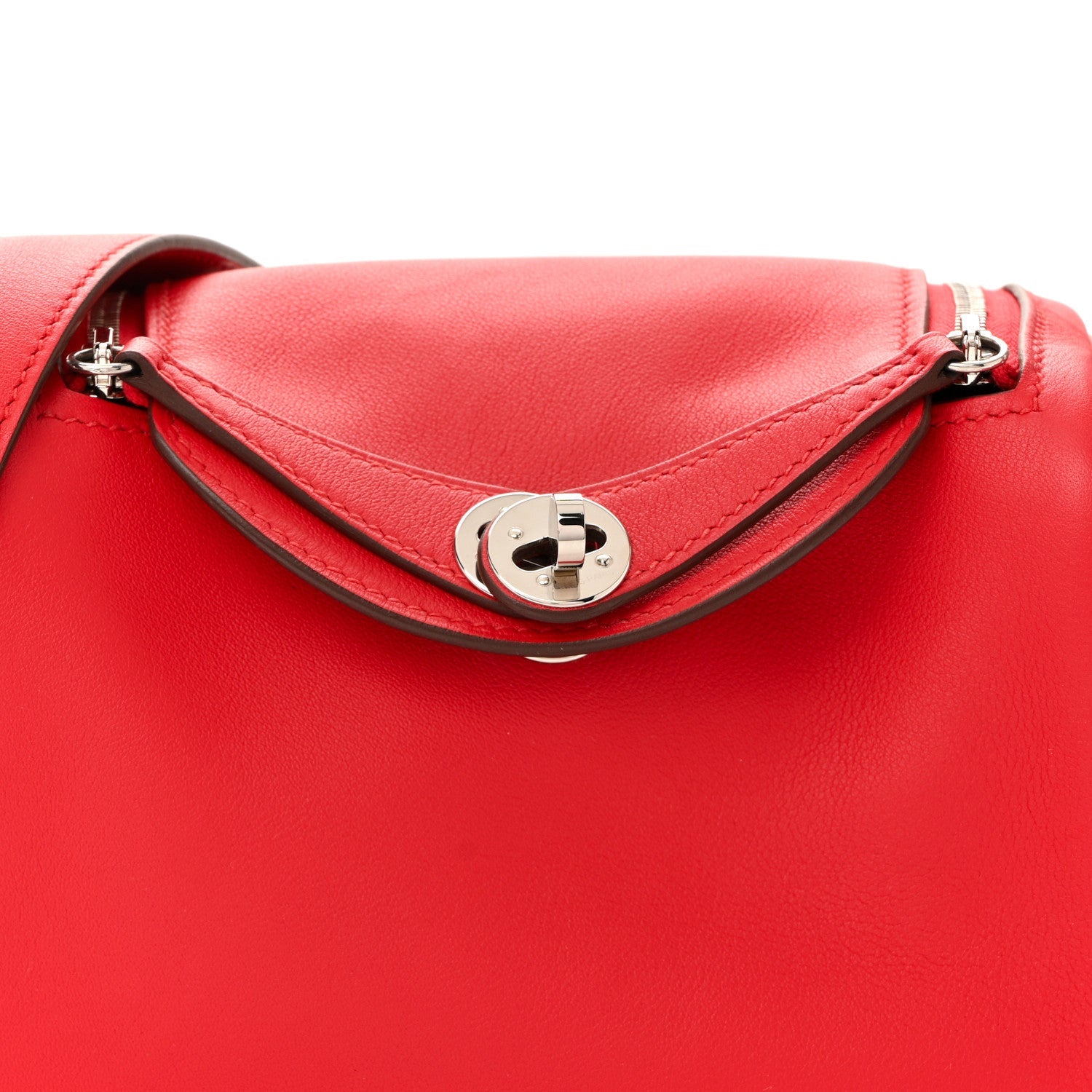 エルメス ミニリンディ 20 Rouge De Coeur スイフト シルバー金具 HERMES MINI LINDY 20 ROUGE DE COEUR SWIFT SILVER HARDWARE