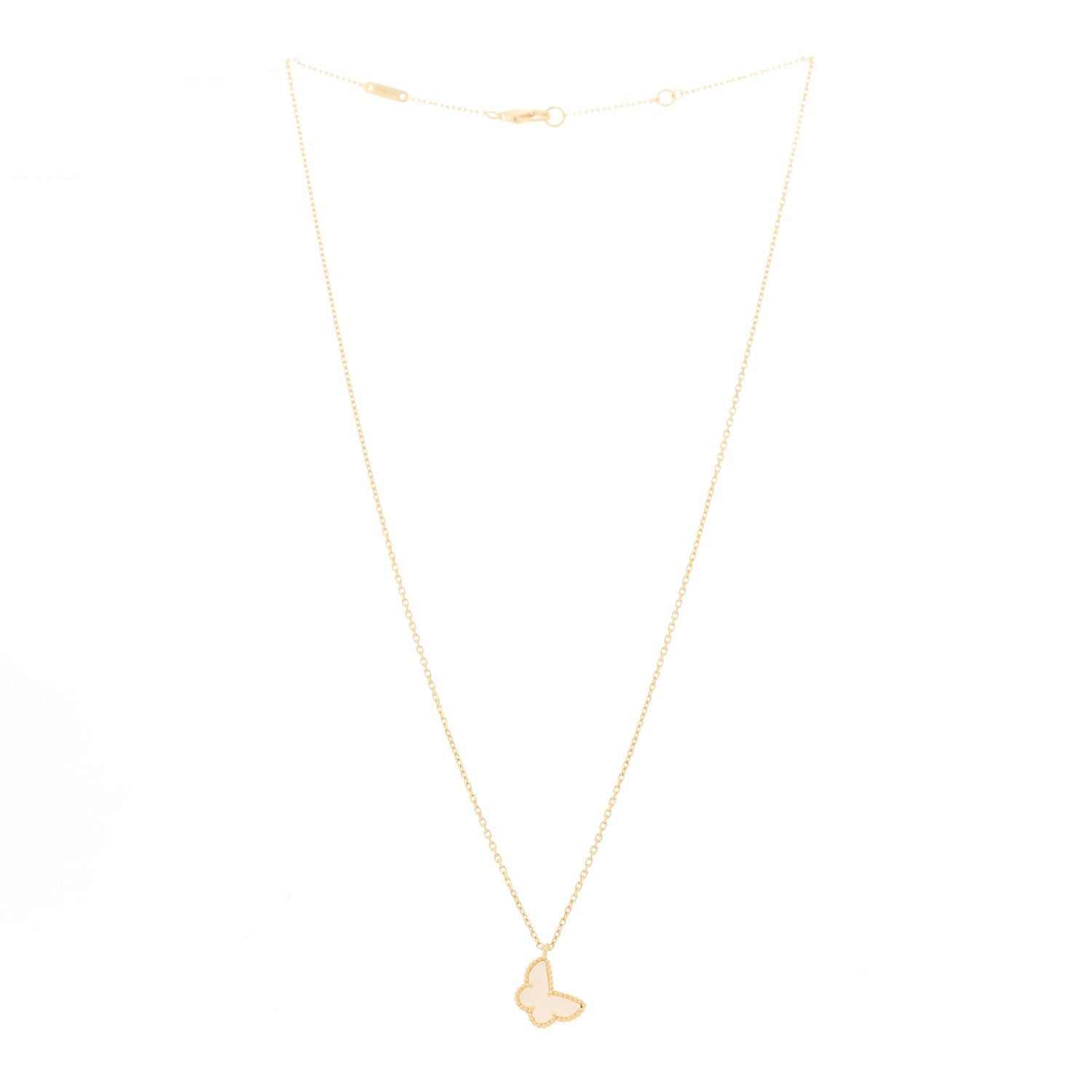 ヴァンクリーフ＆アーペル スウィートアルハンブラ ペンダントネックレス マザーオブパール 18K イエローゴールド VAN CLEEF & ARPELS SWEET ALHAMBRA PENDANT NECKLACE MOTHER OF PEARL 18K YELLOW GOLD