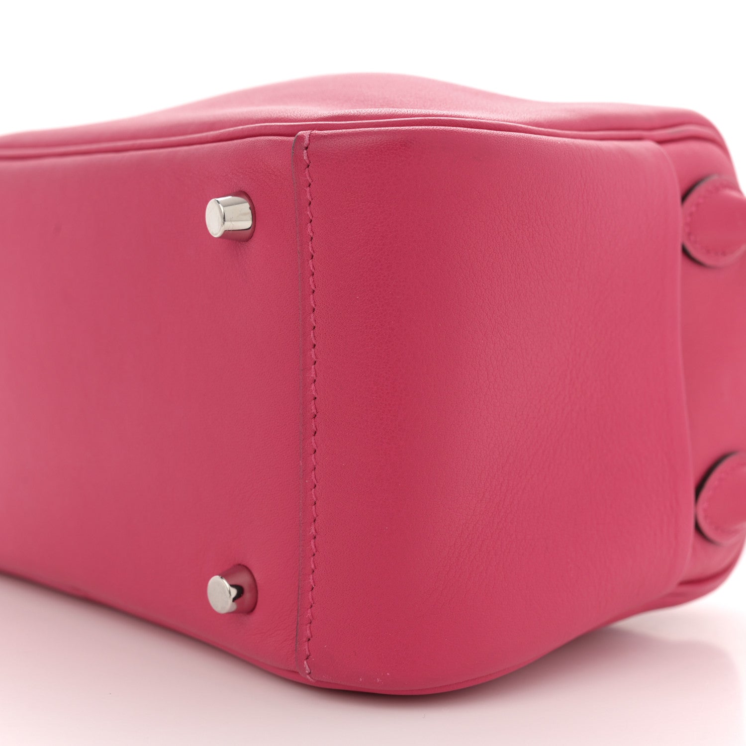 HERMES LINI LINDY 20 VERSO ROSE MEXICO ROUGE PIMENT SWIFT SILVER HARDWARE