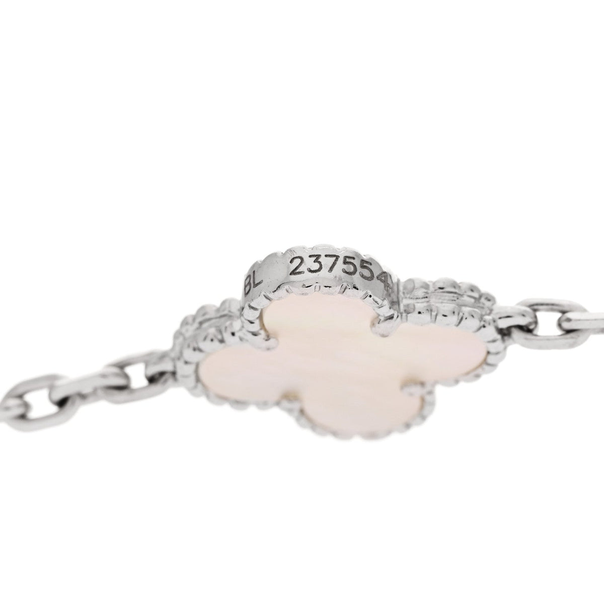 ヴァンクリーフ＆アーペル ヴィンテージアルハンブラ 20モチーフ ネックレス マザーオブパール 18K ホワイトゴールド VAN CLEEF & ARPELS VINTAGE ALHAMBRA 20 MOTIFS NECKLACE MOTHER OF PEARL 18K WHITE GOLD