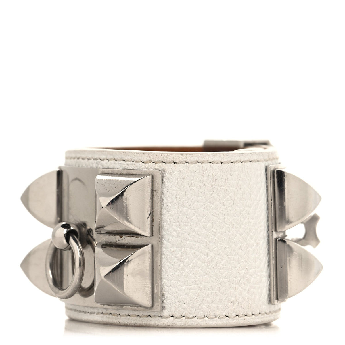 エルメス コリエドシアン ブレスレット エプソン S ホワイト HERMES COLLIER DE CHIEN BRACELET EPSOM S WHITE