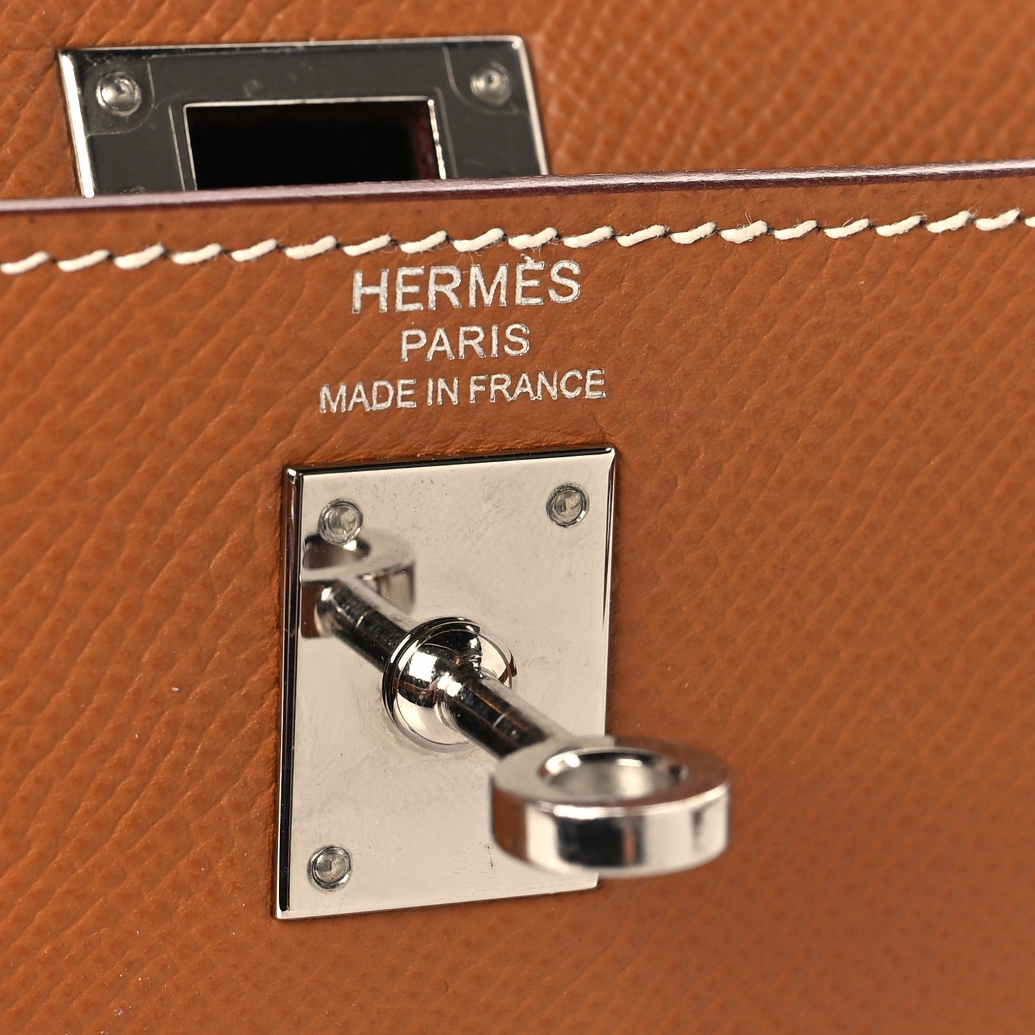 HERMES KELLY 25 SELLIER GOLD EPSOM SILVER HARDWARE