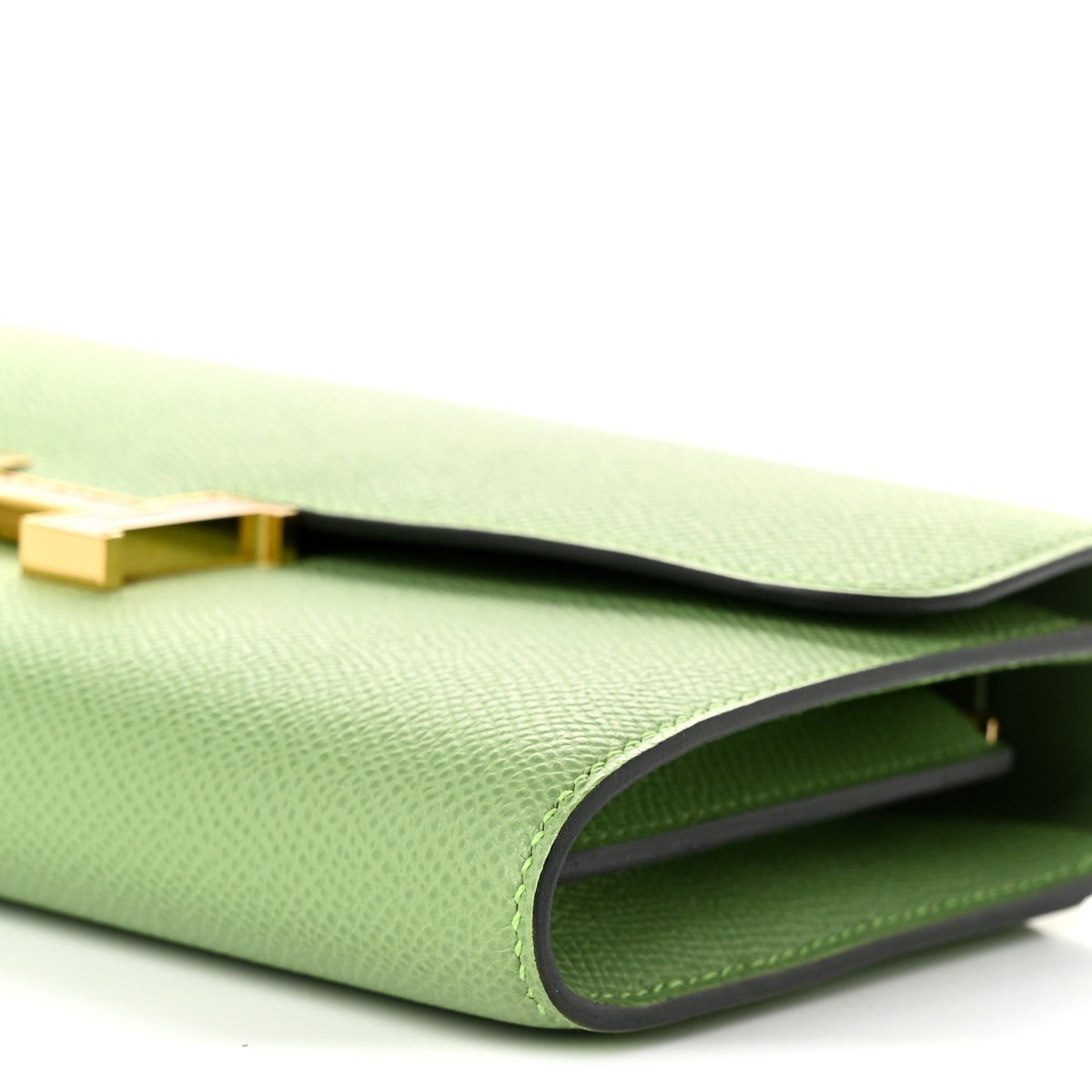 Hermès Constance To Go Long Wallet Vert Criquet Cactus Beige Sable Ombre Alligator / Lizard / Epsom Gold Hardware
