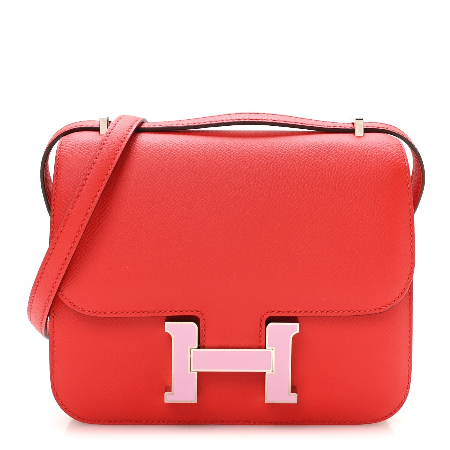 エルメス ミニコンスタンス 18 Rouge De Coeur Mauve Sylvestre エプソン レッドエナメル金具 HERMES MINI CONSTANCE 18 ROUGE DE COEUR MAUVE SYLVESTRE EPSOM