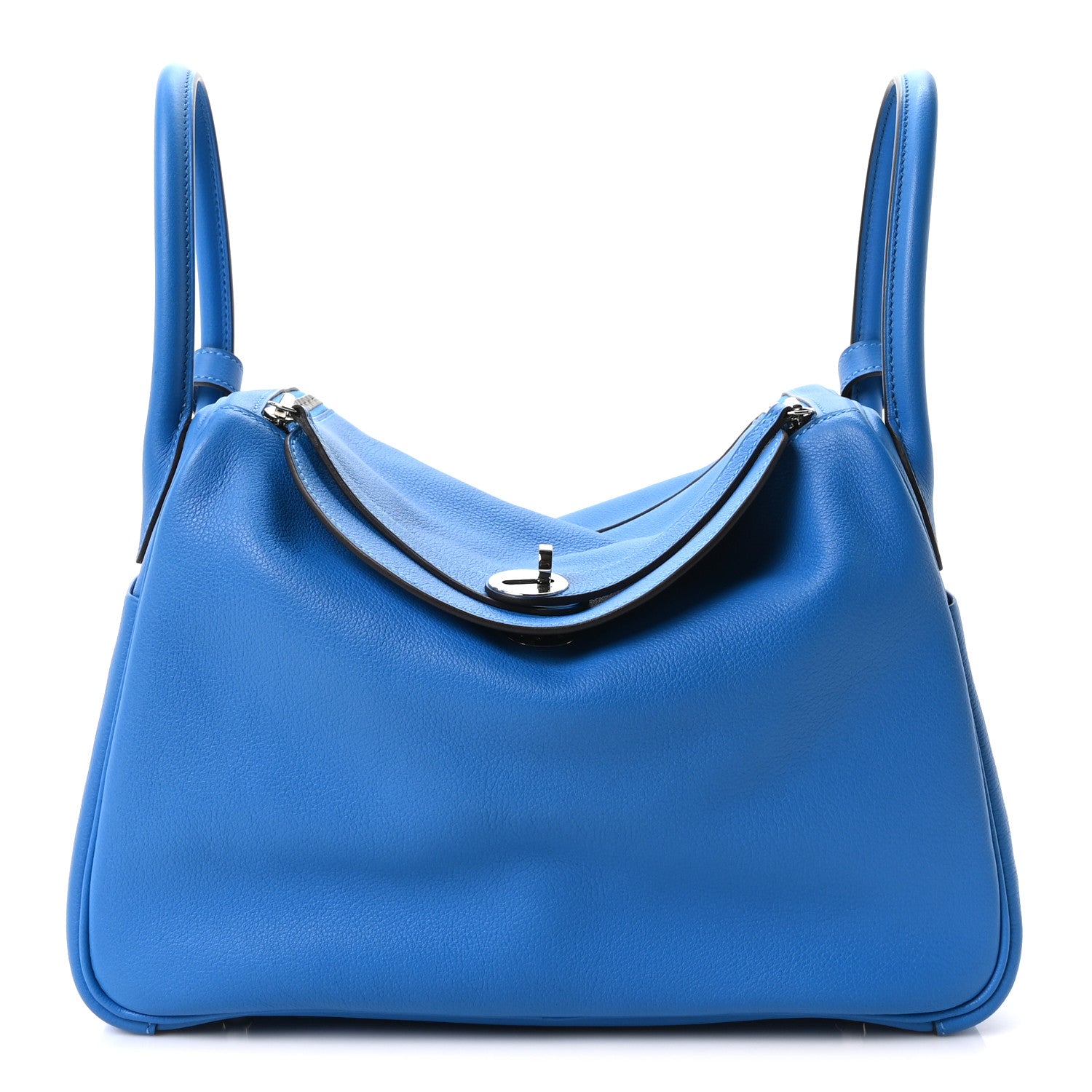 エルメス リンディ 30 Bleu Hydra エバーカラー シルバー金具 HERMES LINDY 30 BLEU HYDRA EVERCOLOR SILVER HARDWARE