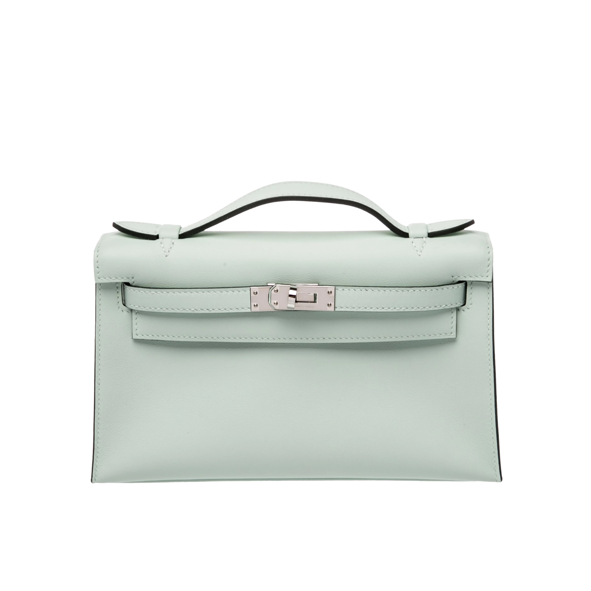エルメス ポシェットケリー ヴェルペパーミント スイフト シルバー金具 HERMES KELLY POCHETTE VERT PEPPERMINT SWIFT SILVER HARDWARE
