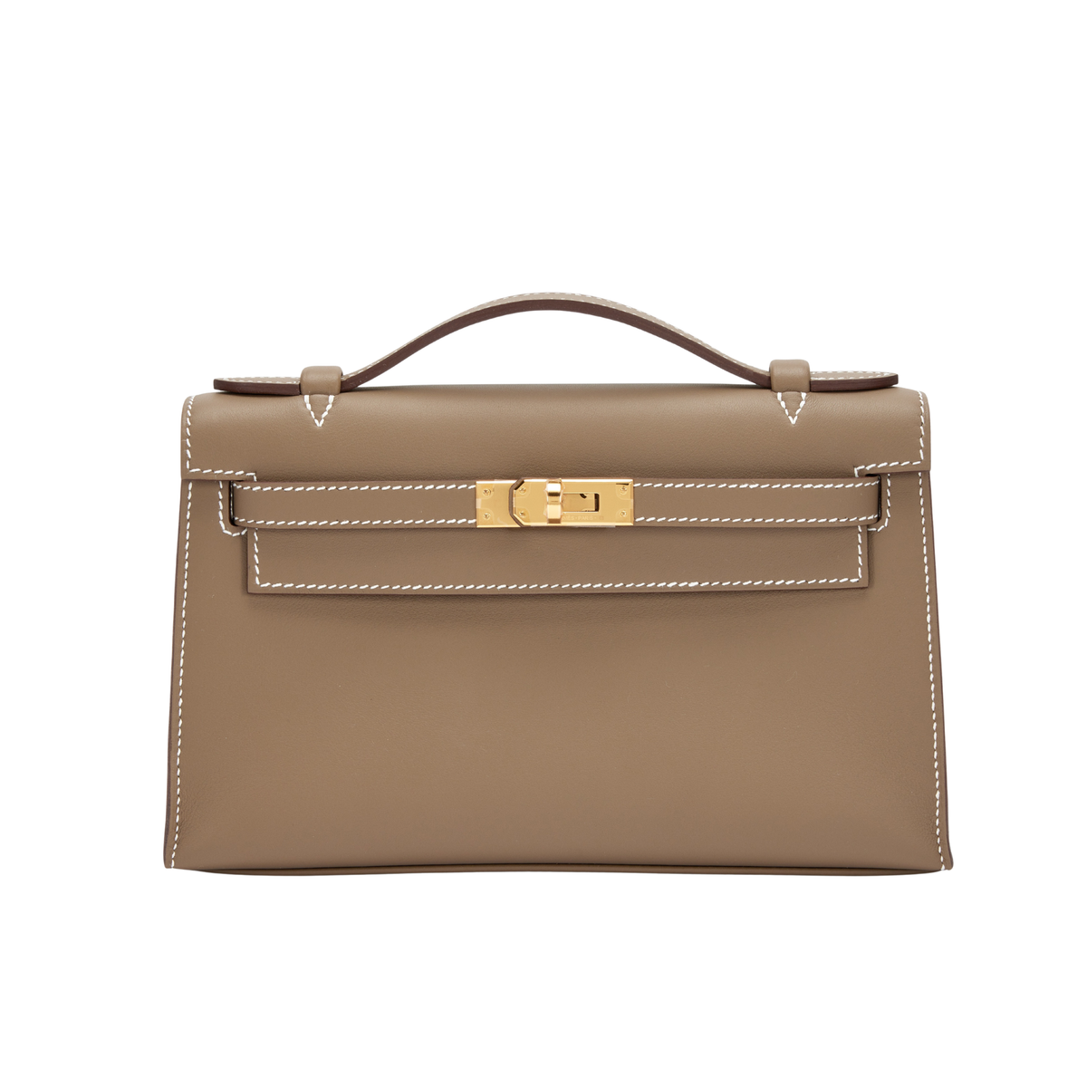 エルメス ポシェットケリー エトゥープ スイフト ゴールド金具 HERMES KELLY POCHETTE ETOUPE SWIFT GOLD HARDWARE