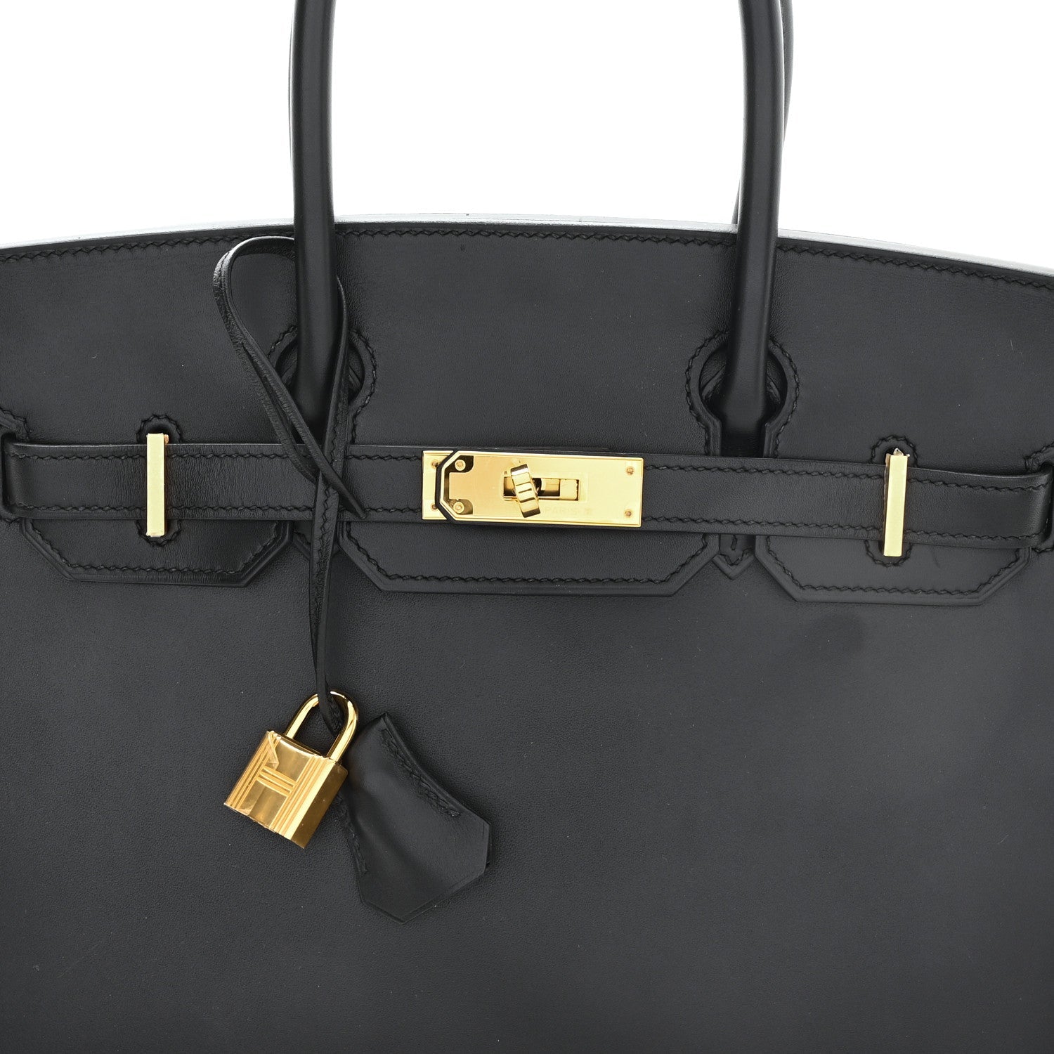 HERMES BIRKIN 30 SELLIER BLACK VEAU MONSIEUR GOLD HARDWARE