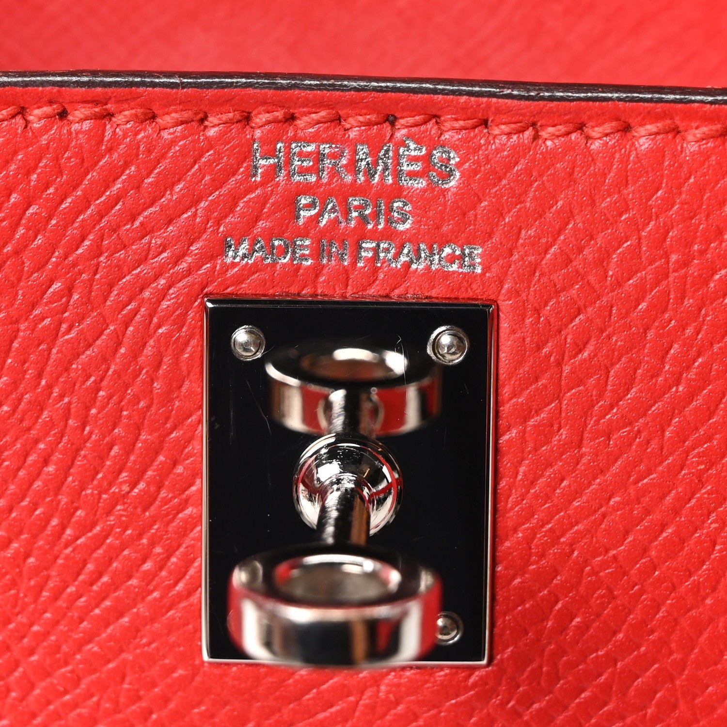 エルメス ケリー 25 外縫い Rouge Casaque エプソン シルバー金具 HERMES KELLY 25 SELLIER ROUGE CASAQUE EPSOM SILVER HARDWARE