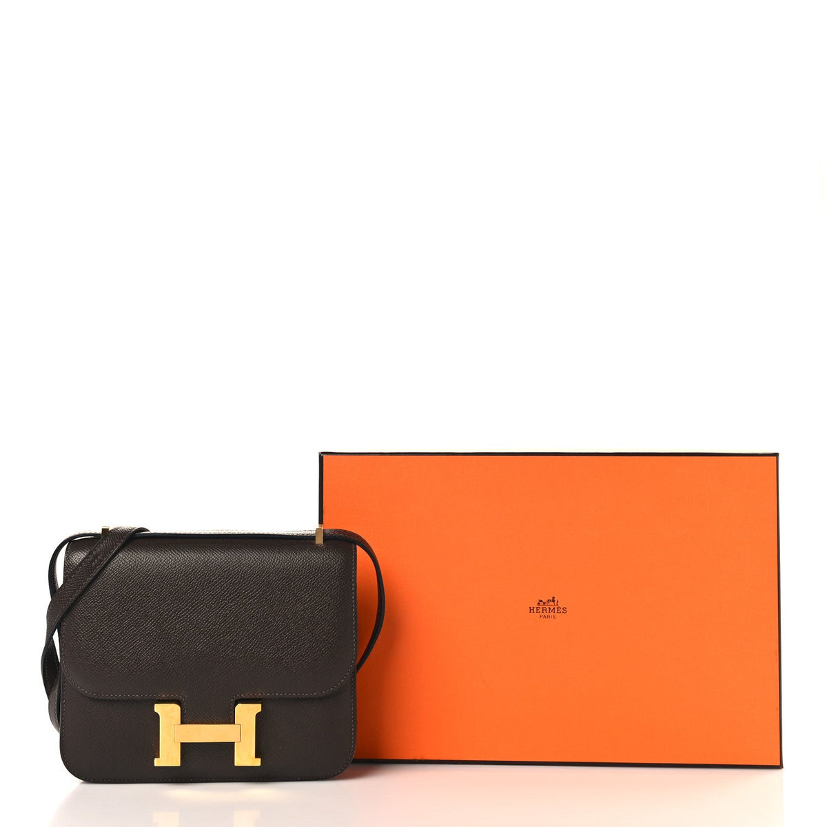 エルメス ミニコンスタンス 18 Ebene エプソン ゴールド金具 HERMES MINI CONSTANCE 18 EBENE EPSOM GOLD HARDWARE