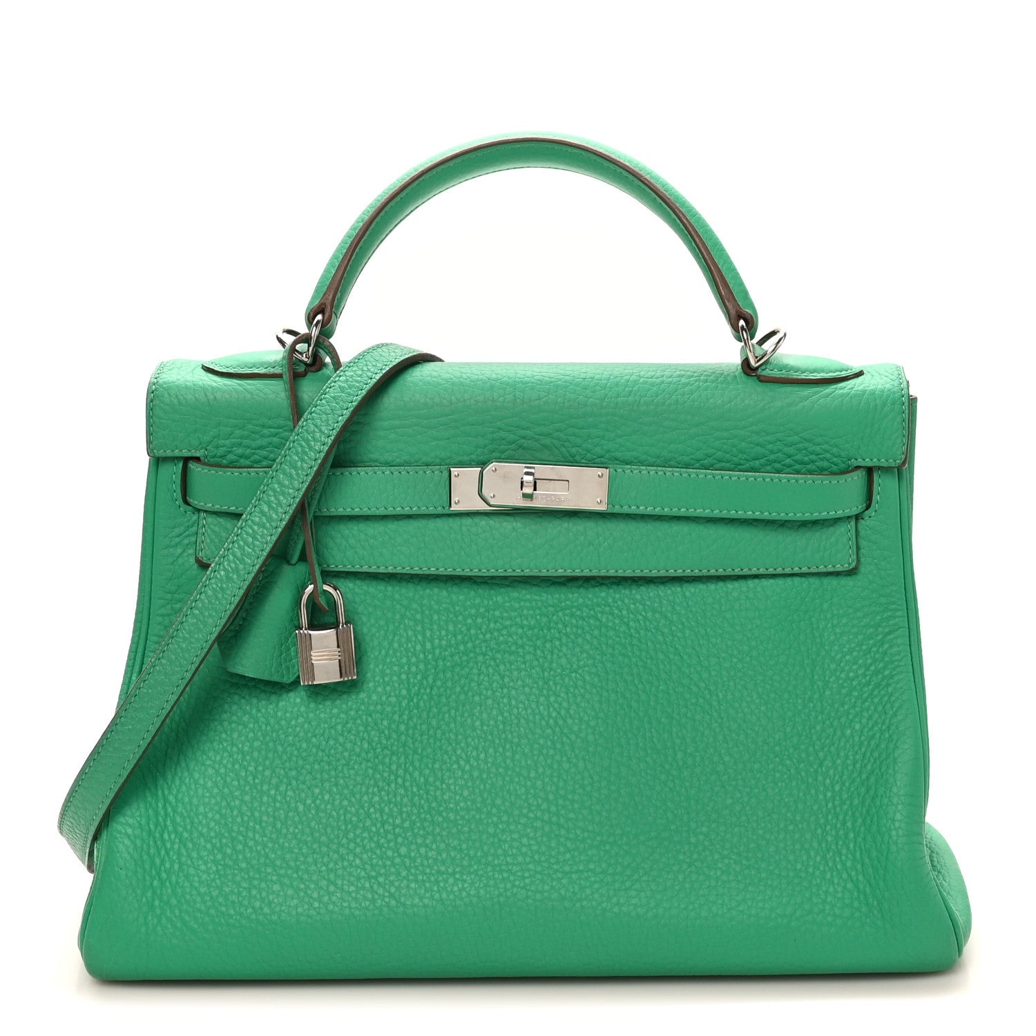 エルメス ケリー32 内縫い Menthe トリヨンクレマンス シルバー金具 HERMES KELLY32 RETOURNE MENTHE TAURILLON CLEMENCE SILVER HARDWARE