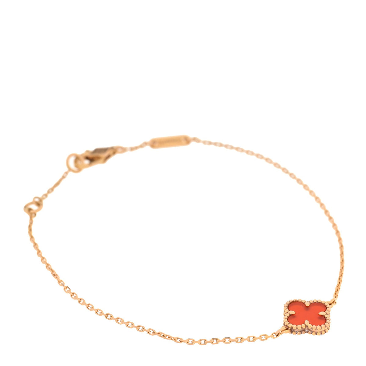ヴァンクリーフ＆アーペル スウィートアルハンブラ ブレスレット カーネリアン 18K ローズゴールド VAN CLEEF & ARPELS SWEET ALHAMBRA BRACELET CARNELIAN 18K ROSE GOLD