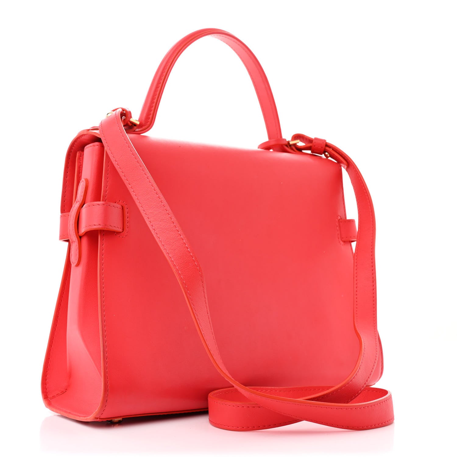 デルヴォー タンペート MM ショルダー  バッグ Coral カーフスキン ゴールド金具 DELVAUX TEMPETE MM SHOULDER BAG CORAL CALFSKIN GOLD HARDWARE