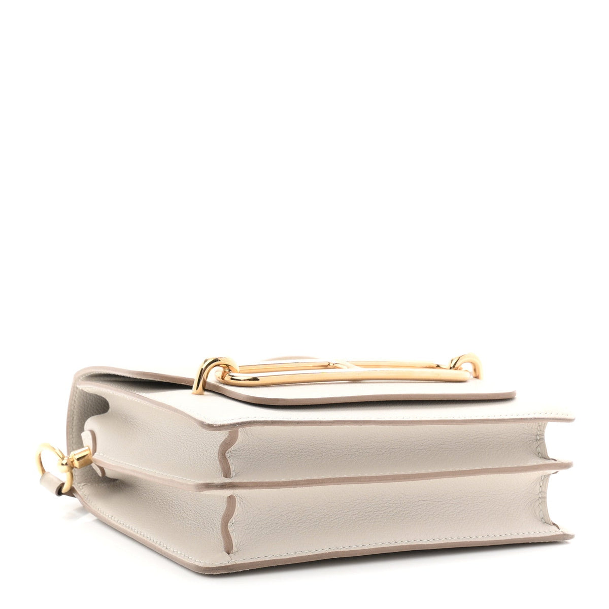 エルメス ミニルリ Gris Perle エバーカラー ゴールド金具 HERMES ROULIS GRIS PERLE EVERCOLOR GOLD HARDWARE