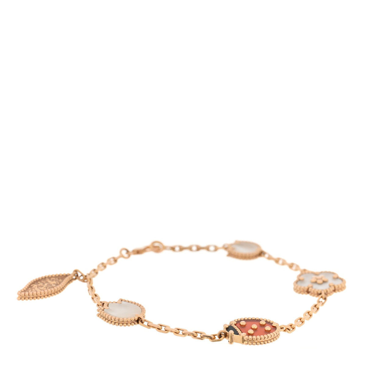 ヴァンクリーフ＆アーペル ラッキースプリング 5モチーフ ブレスレット マルチカラー 18K ローズゴールド VAN CLEEF & ARPELS LUCKY SPRING 5 MOTIFS BRACELET MULTICOLOR 18K ROSE GOLD
