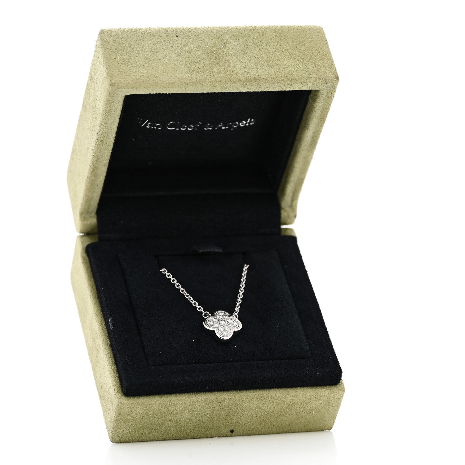 ヴァンクリーフ＆アーペル ピュアアルハンブラ ペンダントネックレス ダイヤモンド 18K ホワイトゴールド VAN CLEEF & ARPELS PURE ALHAMBRA PENDANT NECKLACE DIAMOND 18K WHITE GOLD