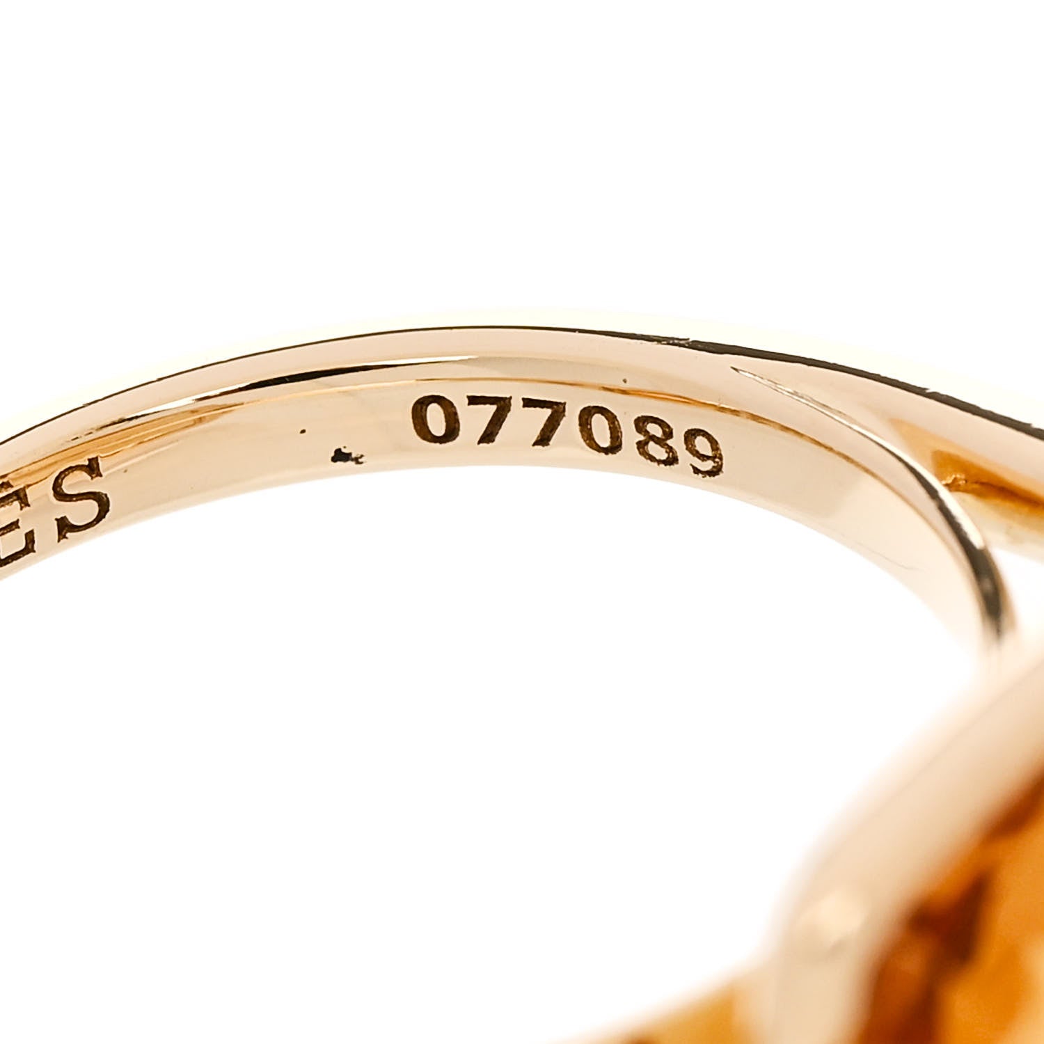 エルメス 18Kイエローゴールド シトリン ナウシカ リング 53 6.5