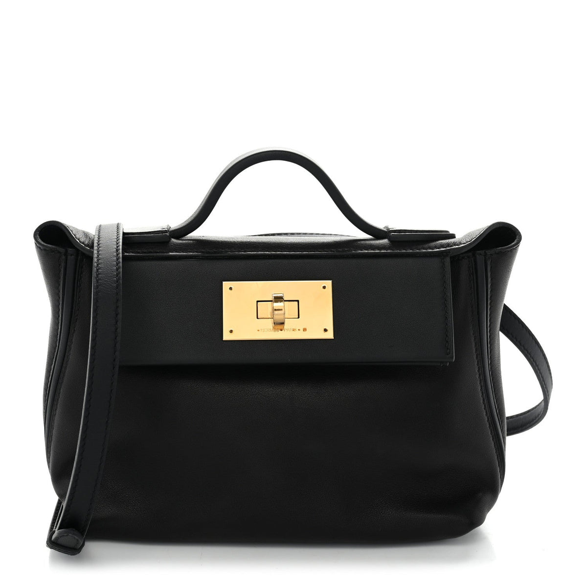 エルメス 24/24 ミニヴァンキャトル 21 Black エバーカラー / スイフト ゴールド金具 HERMES 24/24 21 BLACK EVERCOLOR / SWIFT GOLD HARDWARE