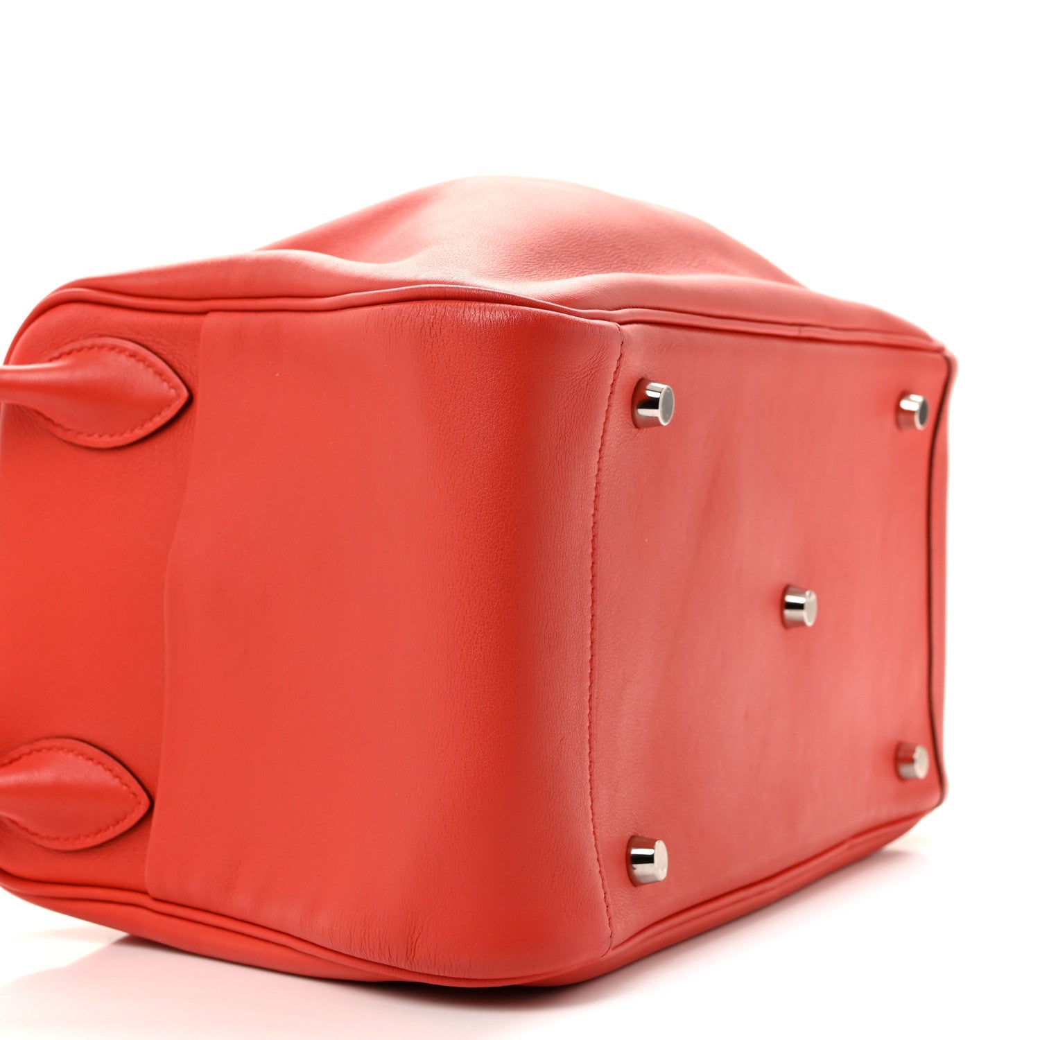 HERMES LINDY 30 TRESSAGE DE CUIR ROUGE DE COEUR BLEU DU NORD ROUGE H EPSOM / SWIFT SILVER HARDWARE