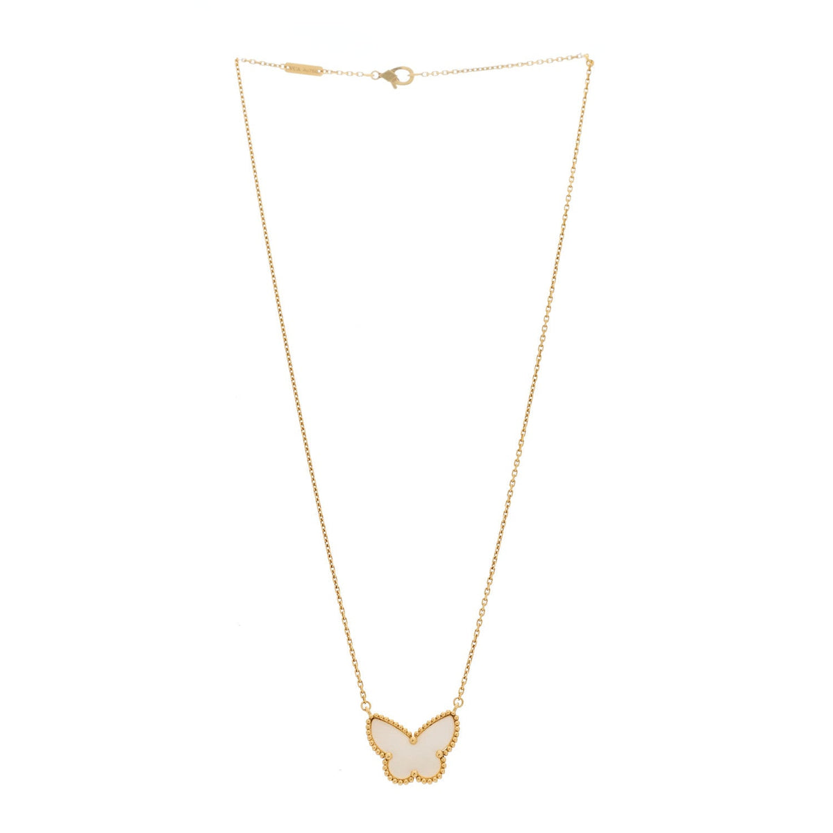 ヴァンクリーフ＆アーペル ラッキーアルハンブラ ペンダントネックレス マザーオブパール 18K イエローゴールド VAN CLEEF & ARPELS LUCKY ALHAMBRA PENDANT NECKLACE MOTHER OF PEARL 18K YELLOW GOLD