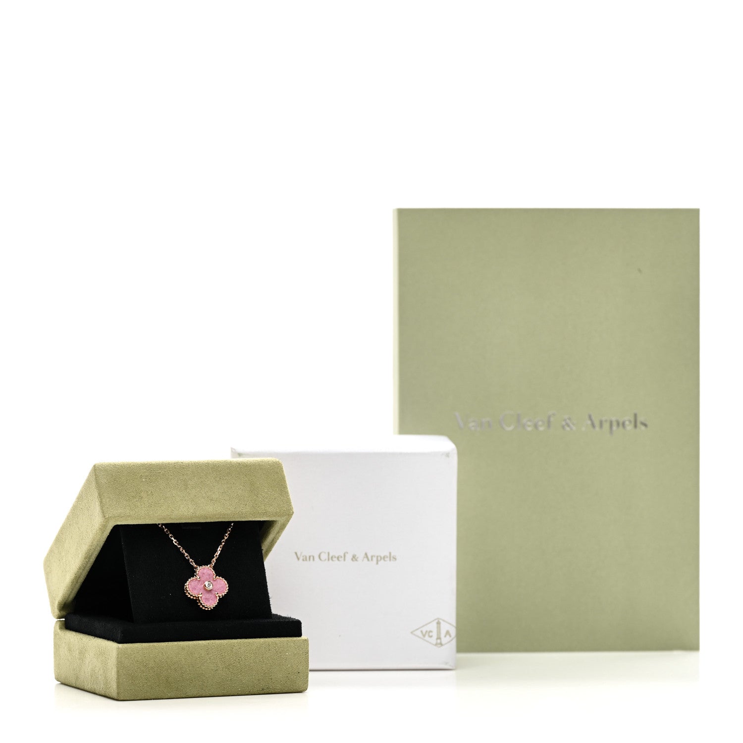 ヴァンクリーフ＆アーペル ヴィンテージアルハンブラ ペンダントネックレス ダイヤモンド 18K ローズゴールド VAN CLEEF & ARPELS VINTAGE ALHAMBRA PENDANT NECKLACE DIAMOND 18K ROSE GOLD