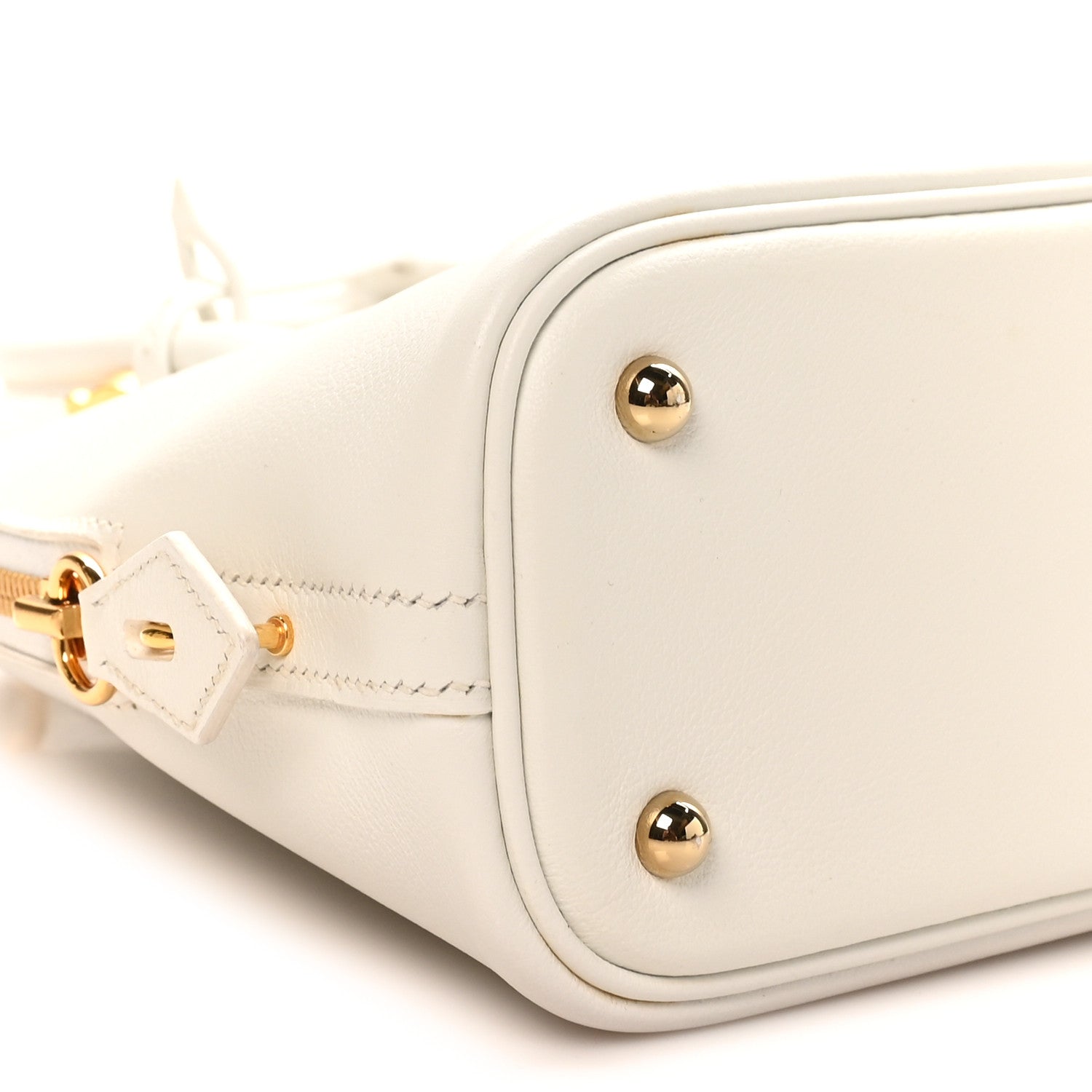 HERMES BOLIDE 1923 25 NEW WHITE EVERCOLOR SILVER HARDWARE