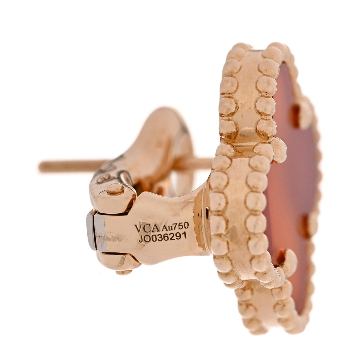 ヴァンクリーフ＆アーペル ヴィンテージアルハンブラ ピアス カーネリアン 18K イエローゴールド VAN CLEEF & ARPELS VINTAGE ALHAMBRA EARRINGS CARNELIAN 18K YELLOW GOLD