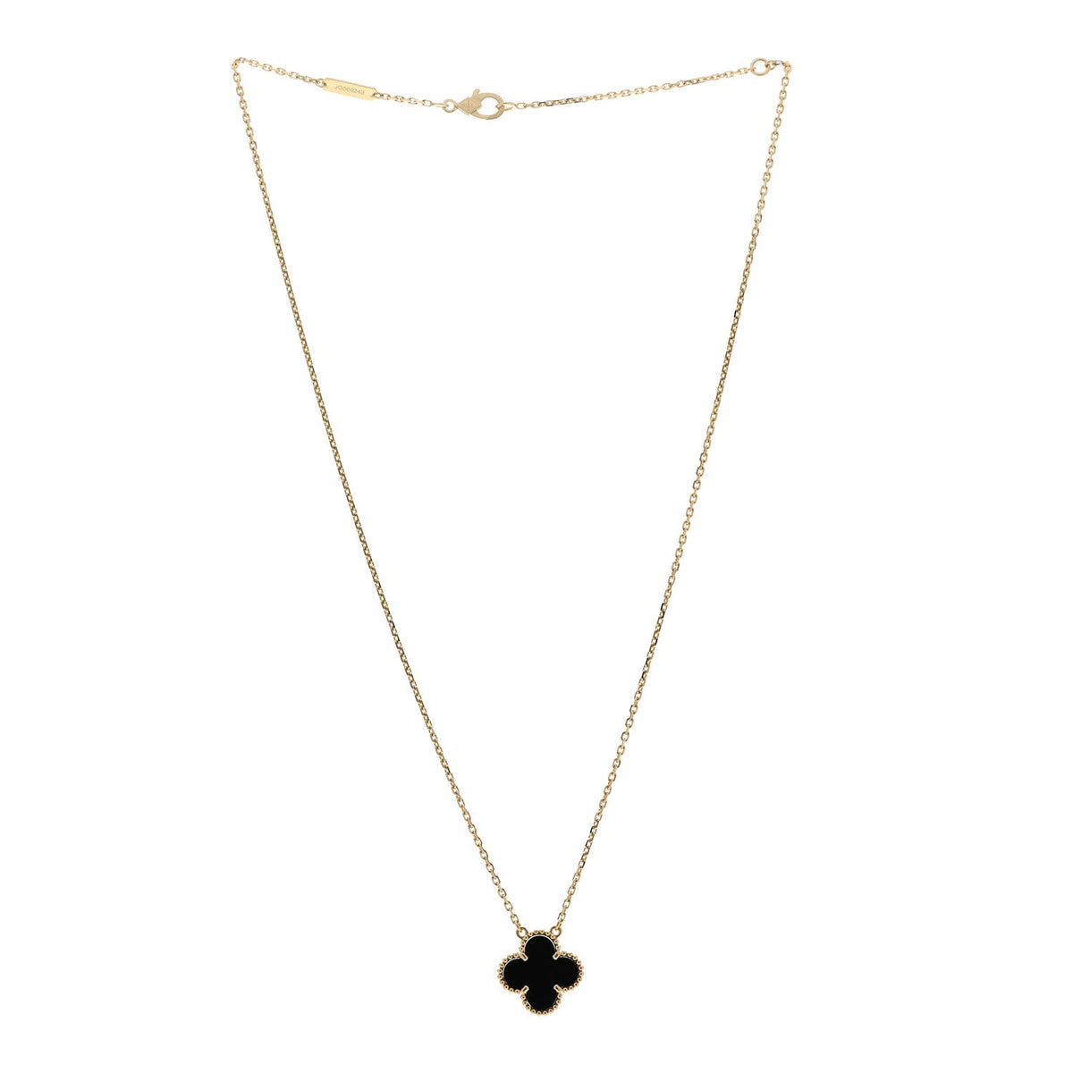 ヴァンクリーフ＆アーペル ヴィンテージアルハンブラ ペンダントネックレス ブラックオニキス 18K イエローゴールド VAN CLEEF & ARPELS VINTAGE ALHAMBRA PENDANT NECKLACE BLACK ONYX 18K YELLOW GOLD
