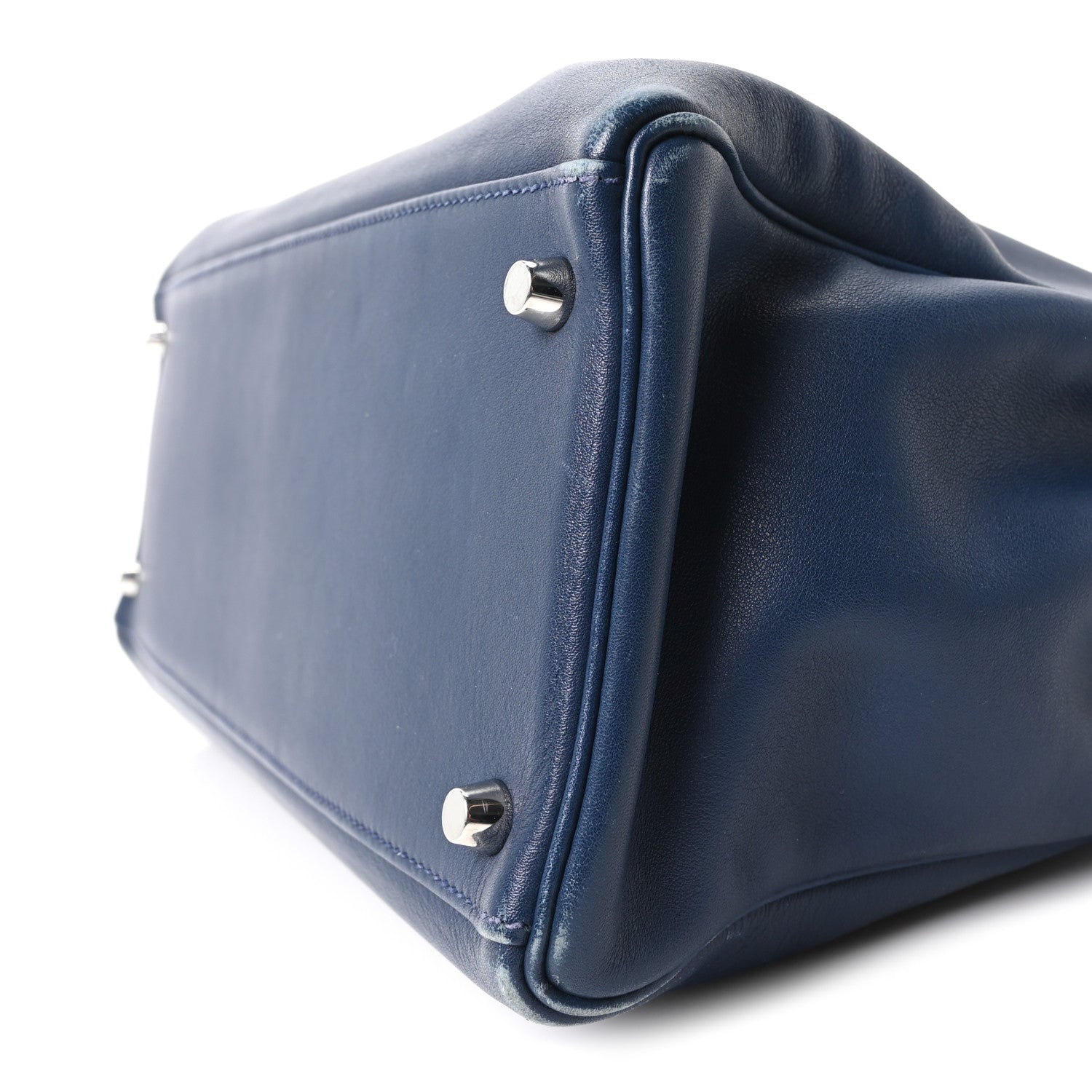 HERMES KELLY 35 BLEU DE PRUSSE SWIFT SILVER HARDWARE