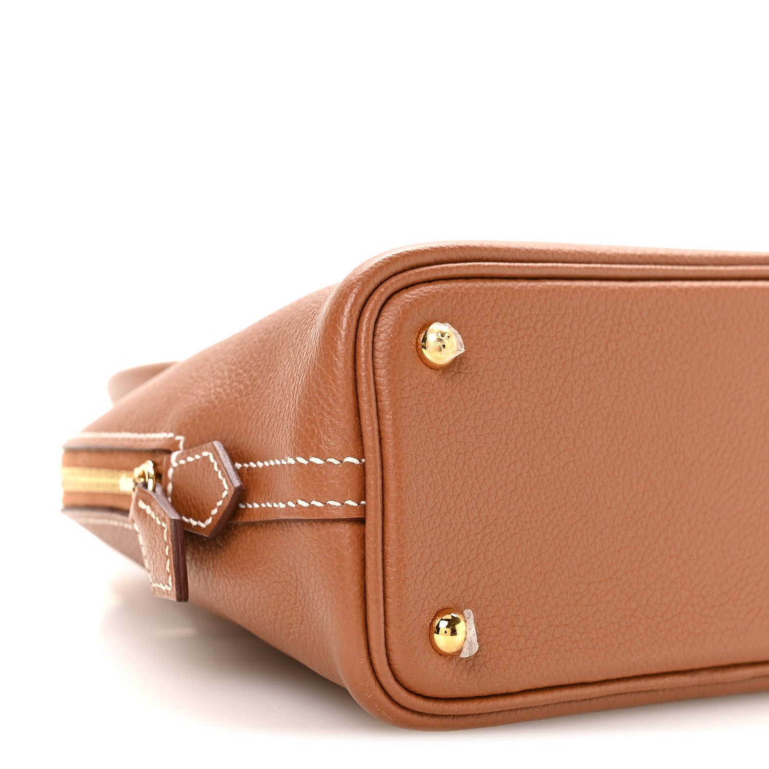 HERMES MINI BOLIDE 1923 Gold Evercolor Silver Hardware