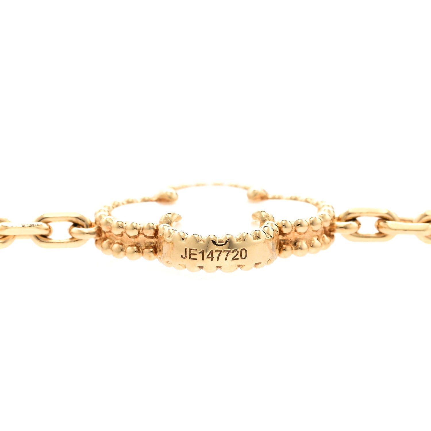 ヴァンクリーフ&アーペル 18Kイエローゴールド マザーオブパール 20モチーフ ヴィンテージ アルハンブラ ネックレス