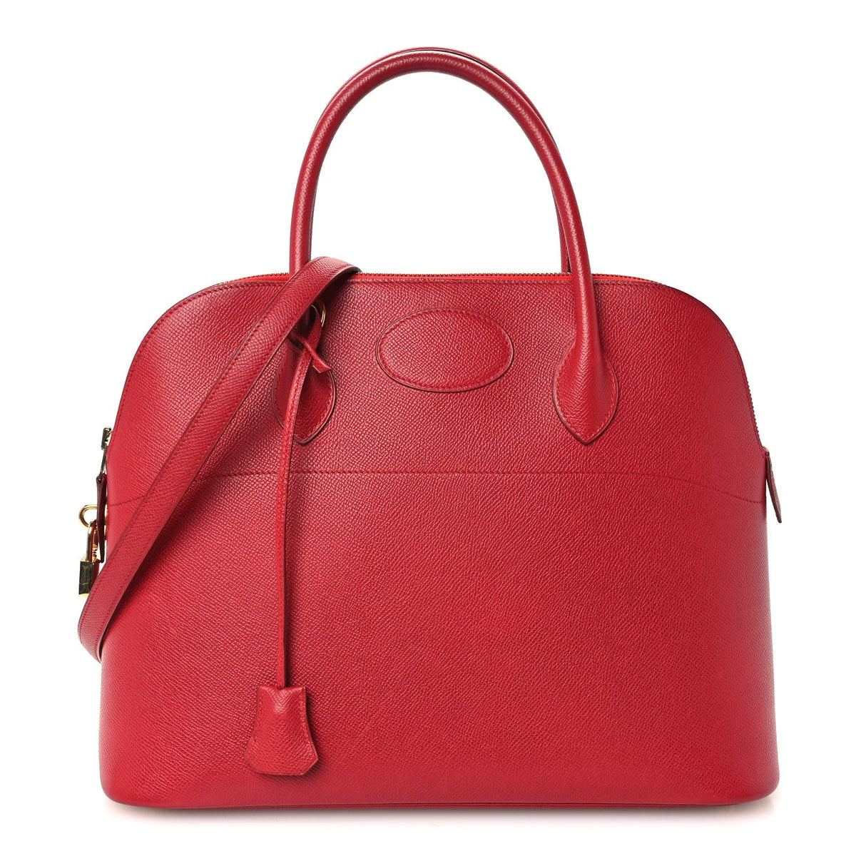 Hermès Bolide 35 Rouge Vif Courchevel Gold Hardware