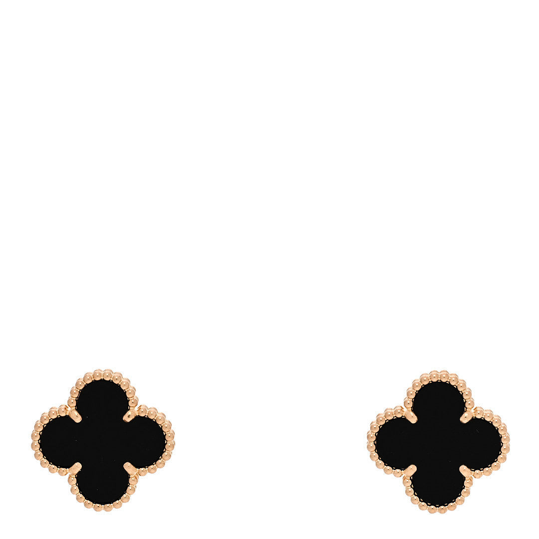 ヴァンクリーフ＆アーペル ヴィンテージアルハンブラ ピアス ブラックオニキス 18K イエローゴールド VAN CLEEF & ARPELS VINTAGE ALHAMBRA EARRINGS BLACK ONYX 18K YELLOW GOLD