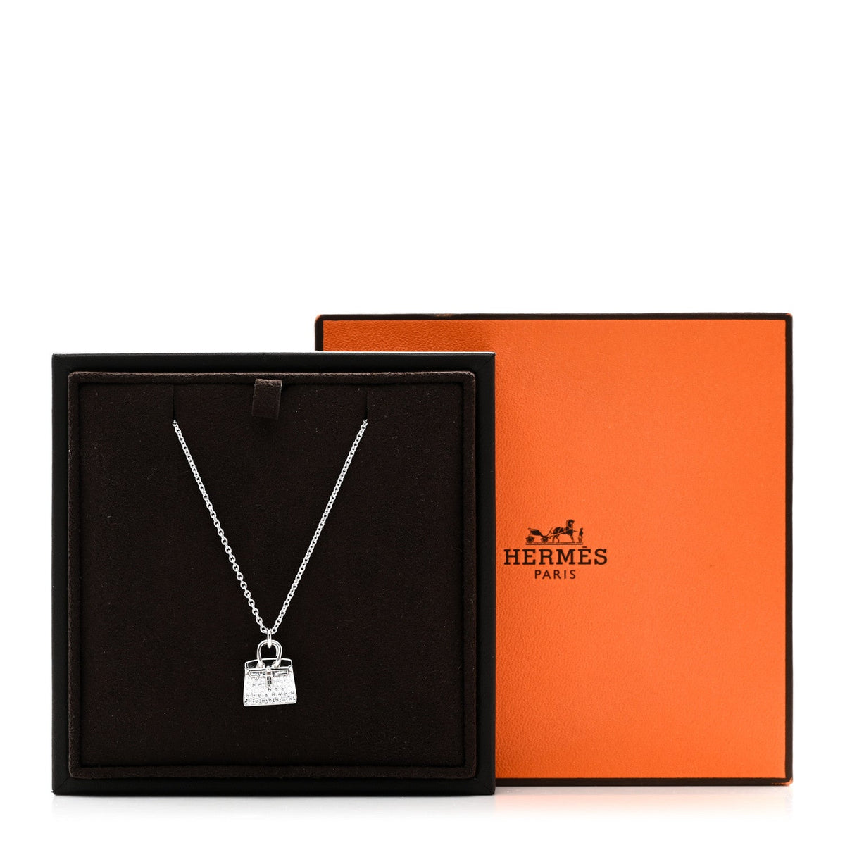 エルメス アミュレット ペンダントネックレス 18K ホワイトゴールド ダイヤモンド HERMES AMULETTES PENDANT NECKLACE 18K WHITE GOLD DIAMOND