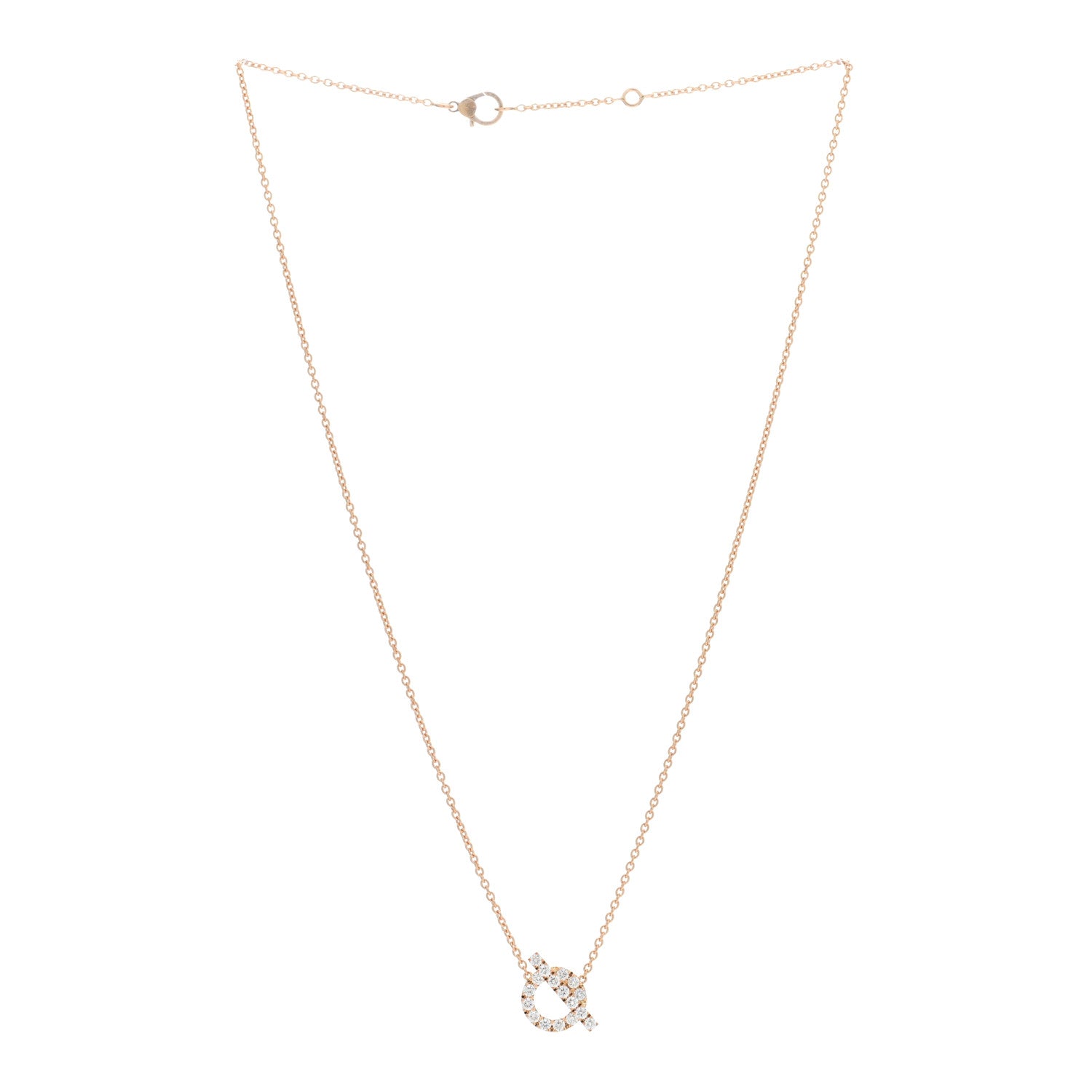 【定価以下】エルメス フィネス ローズゴールド ダイヤモンド ネックレス HERMES FINESS NECKLACE PENDANT ROSE GOLD DIAMONDS